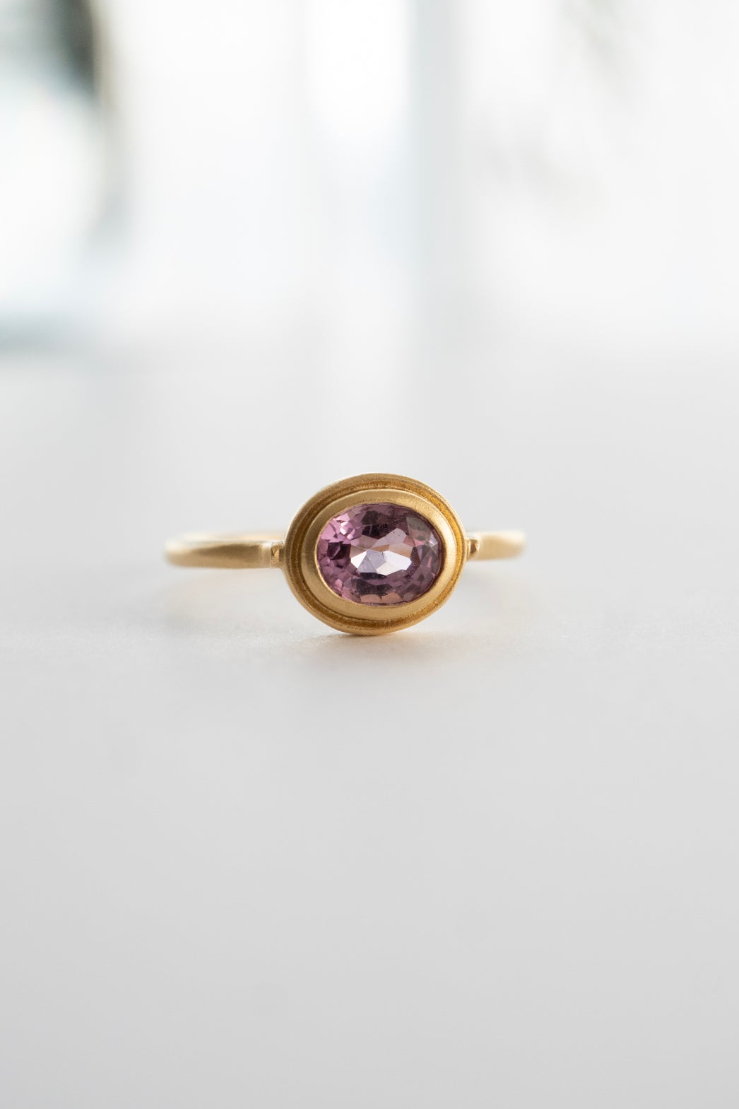 MONAKA jewellery Column Purple Spinel Ring /K18