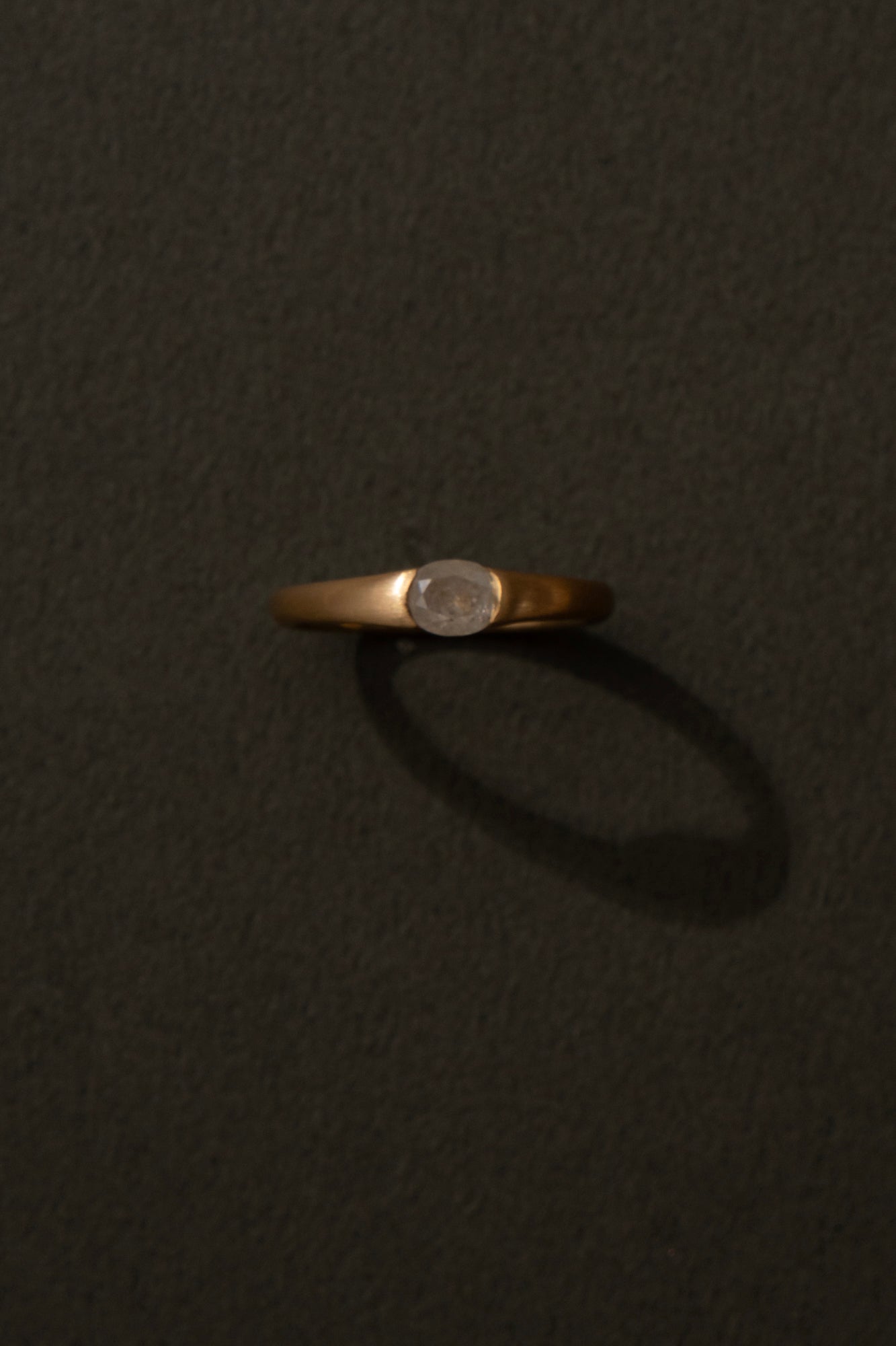 simmon Seta Oval Cut Ice Diamond Unite Ring /K18