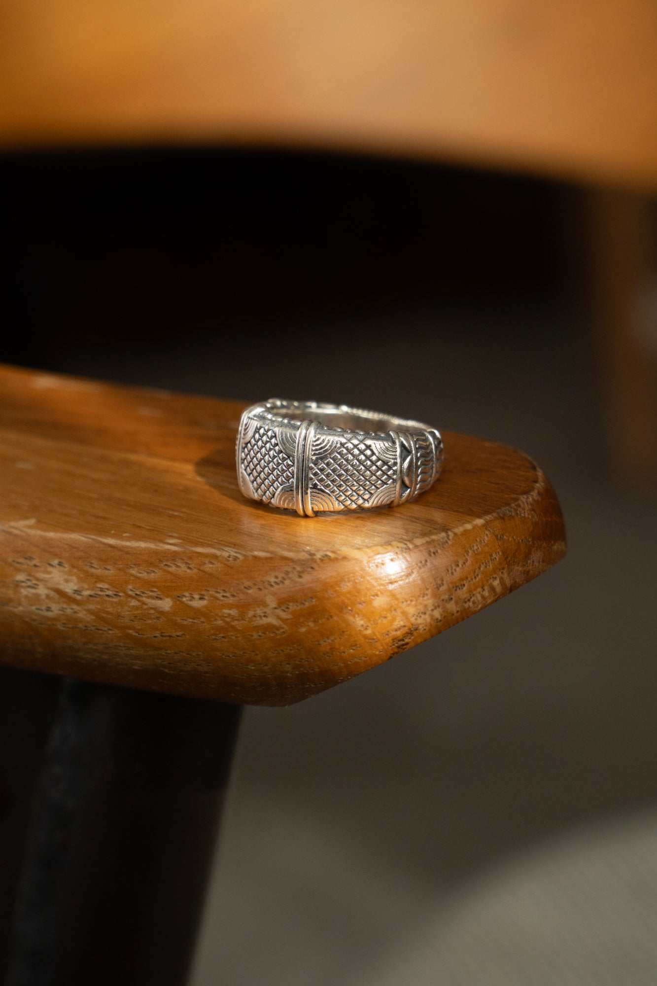 Gerochristo Alexandrian Wide Band Ring Sterling Silver