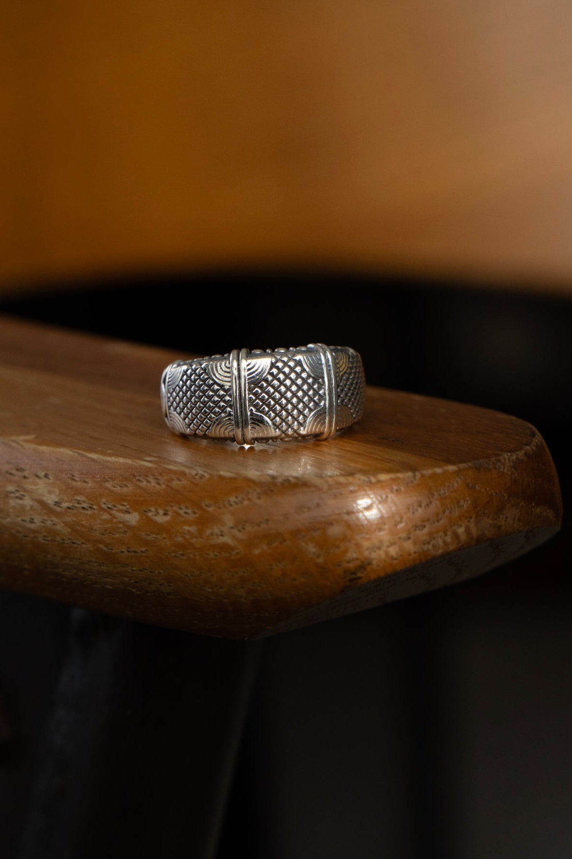 Gerochristo Alexandrian Wide Band Ring Sterling Silver