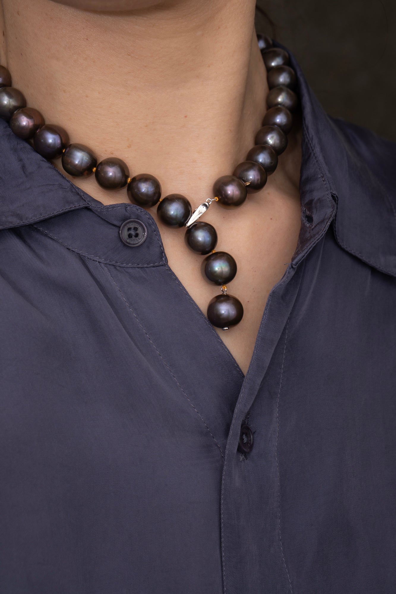 bohem All Knot Pearl Necklace Short BKBR