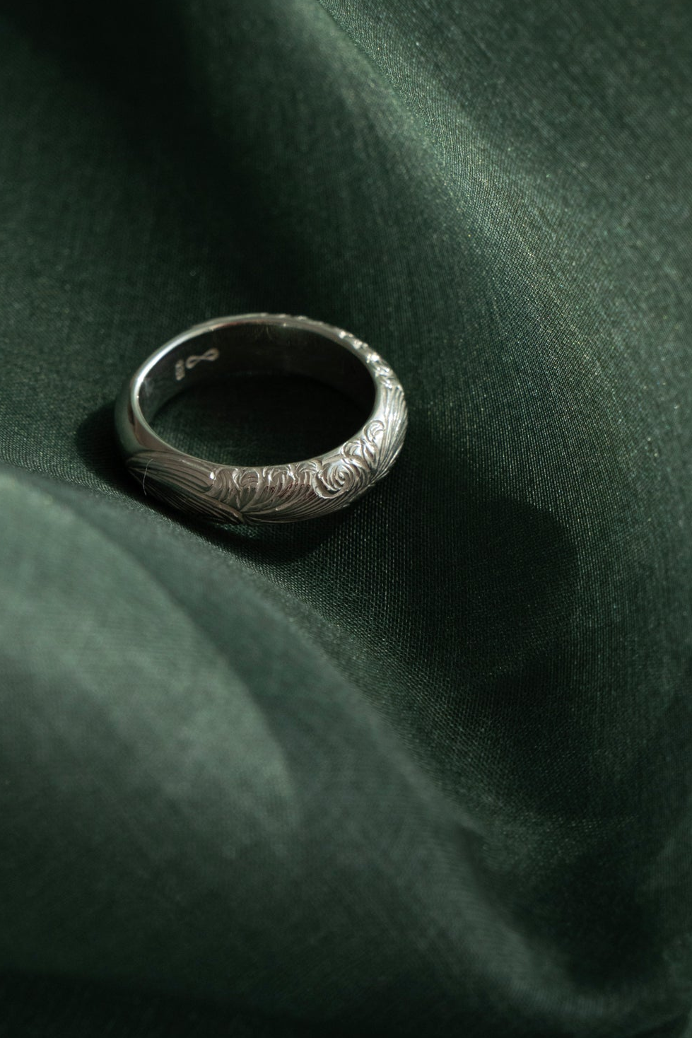 WAKAN SILVER SMITH ワカンシルバースミス Arabesque Half Round Ring