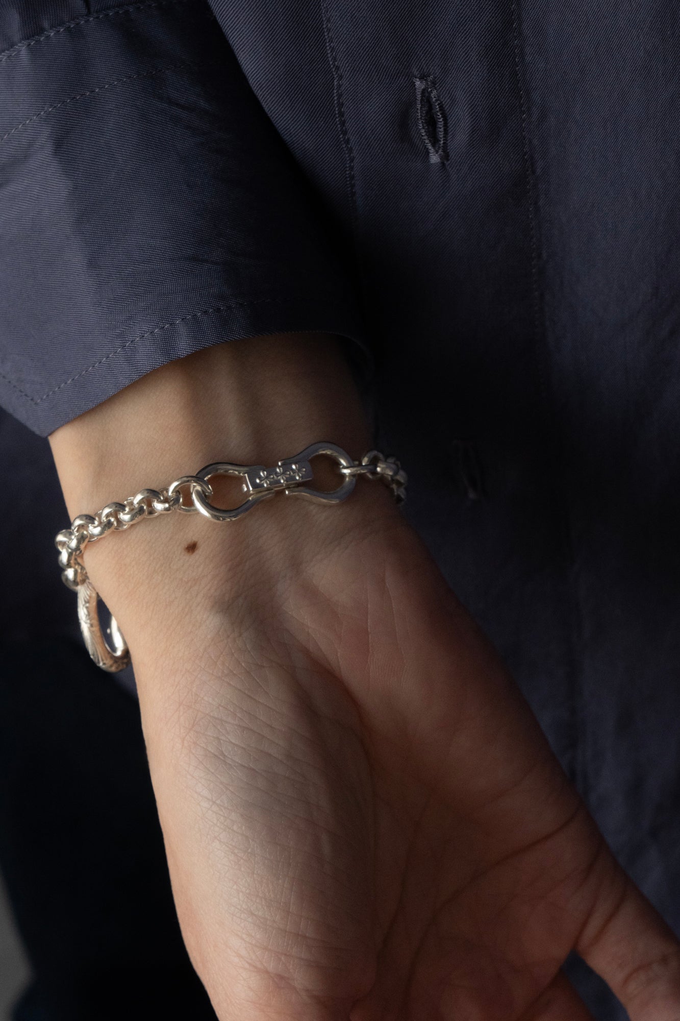 WAKAN SILVER SMITH Horse Bit Chain Bracelet M /Silver