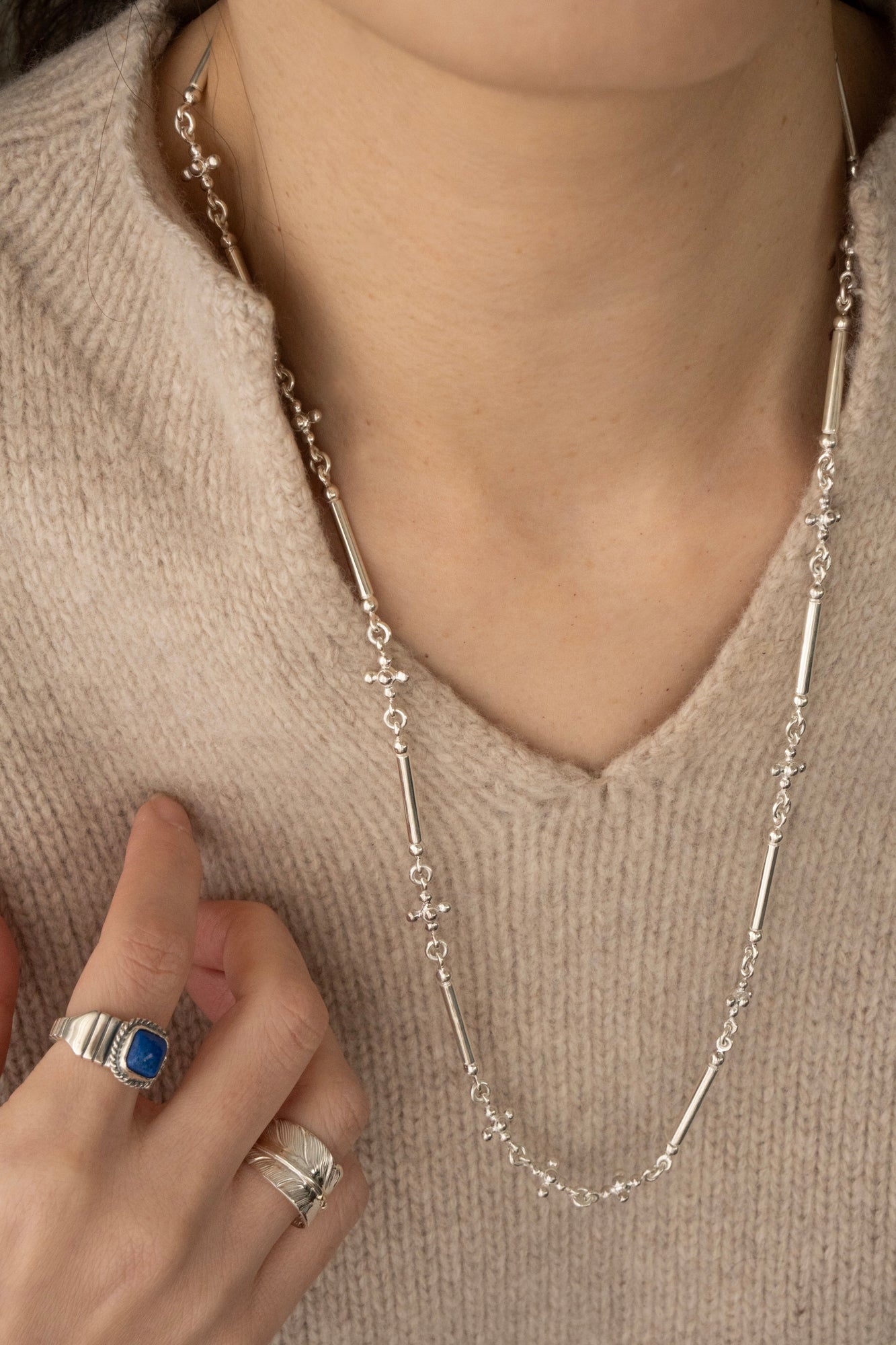 WAKAN SILVER SMITH Breastplate Necklace /Silver