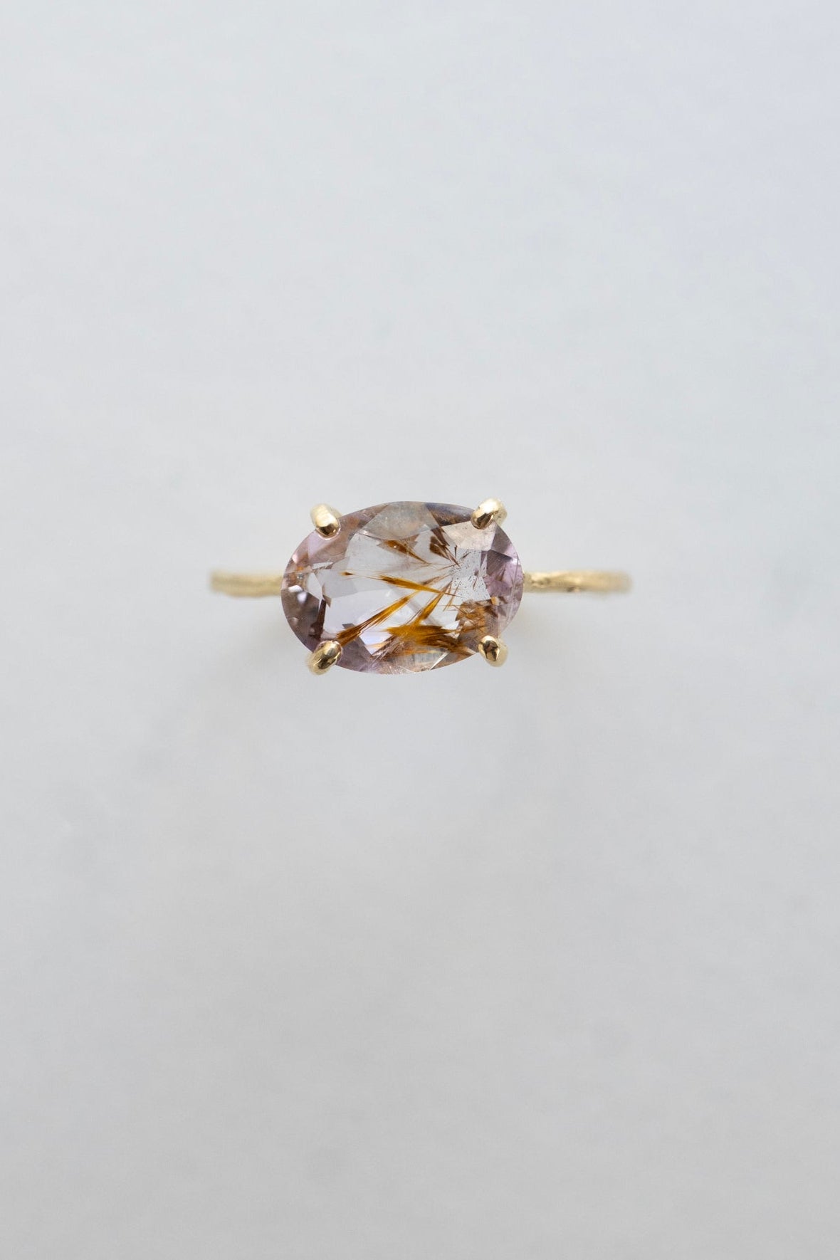 MONAKA jewellery Flat Super Seven Quartz Ring /K14