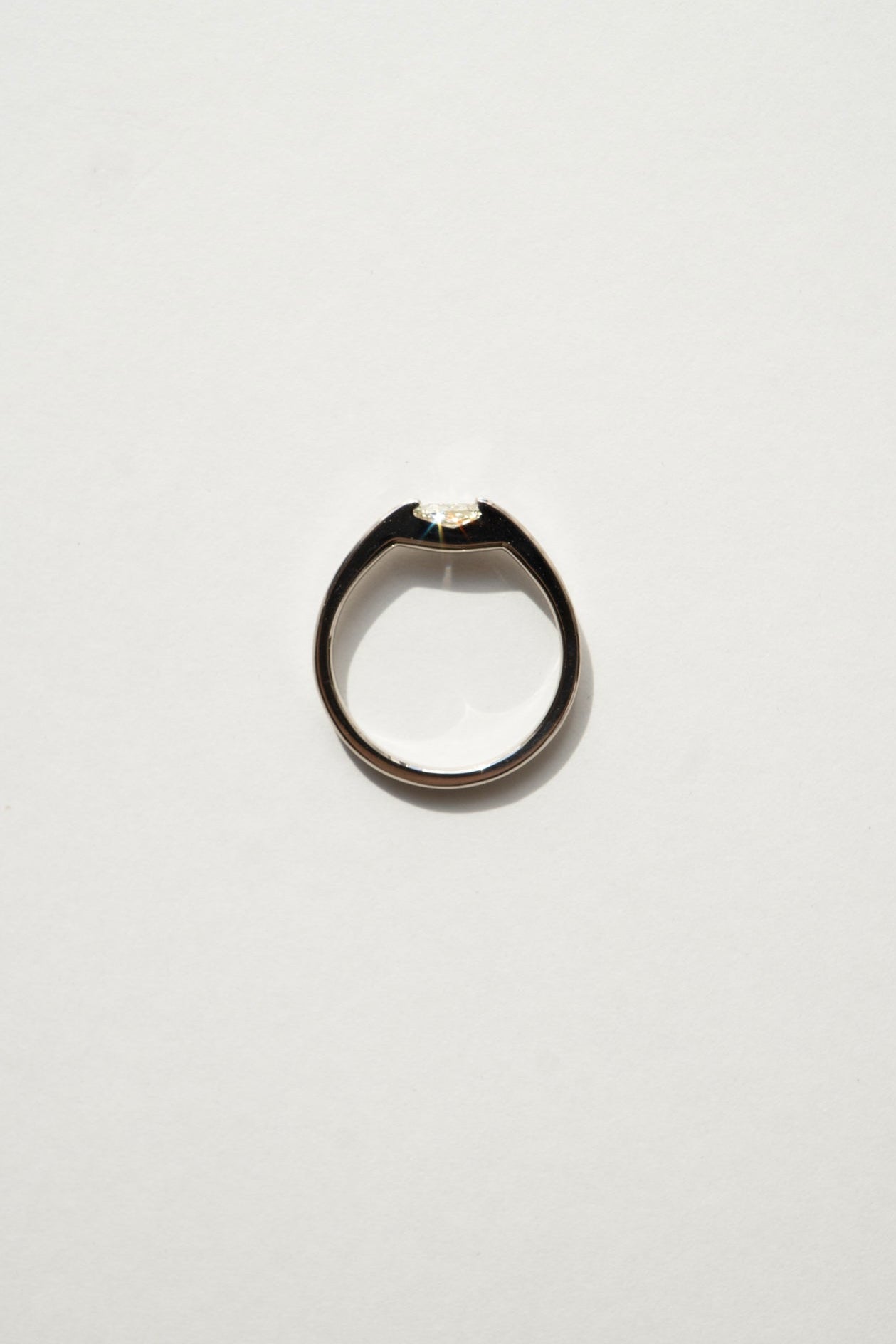 patchouli 別注 simmon Seta Pear Shape Light Yellow Diamond Unite Ring /K18WG