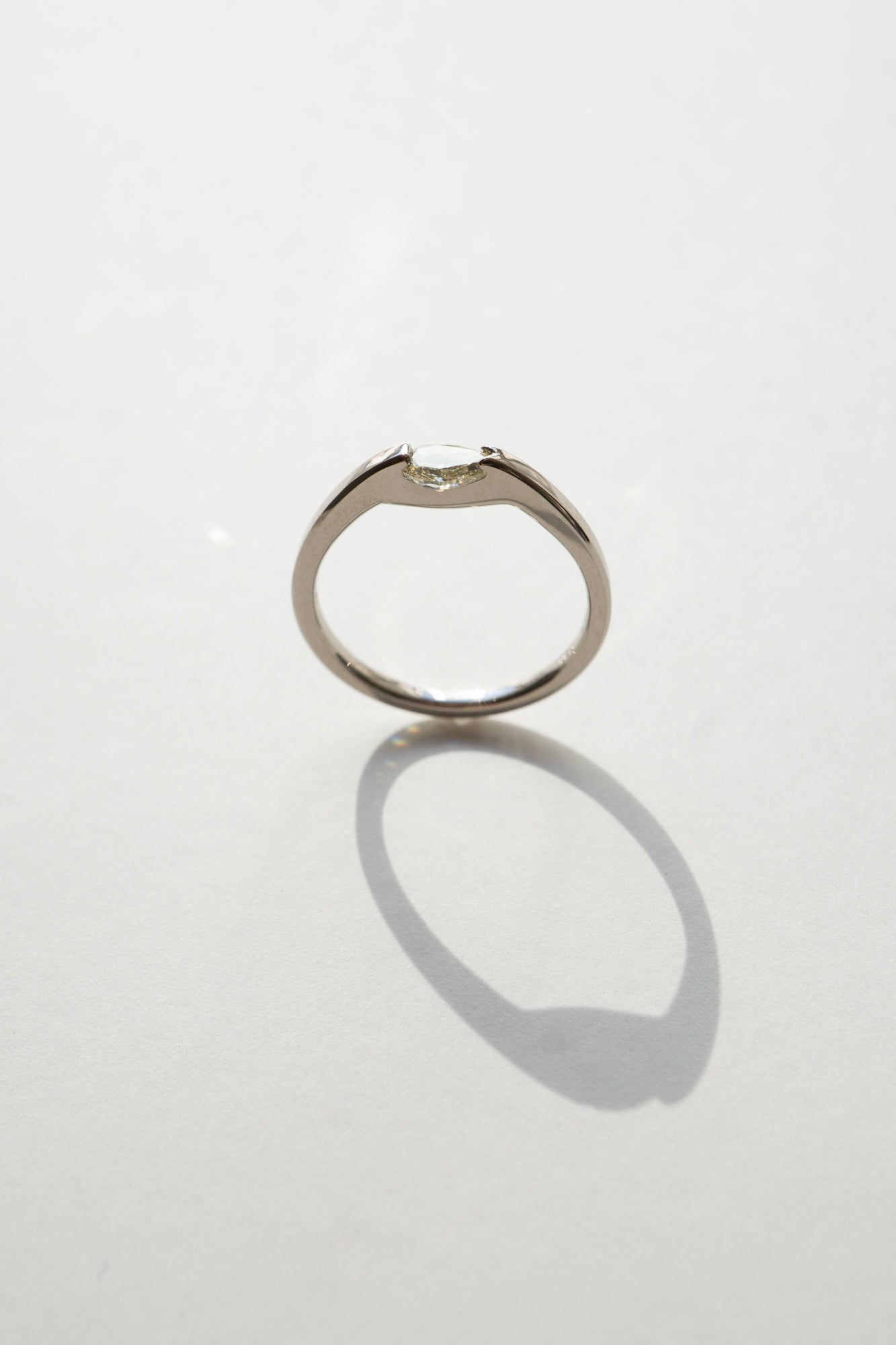 patchouli 別注 simmon Seta Pear Shape Light Yellow Diamond Unite Ring /K18WG