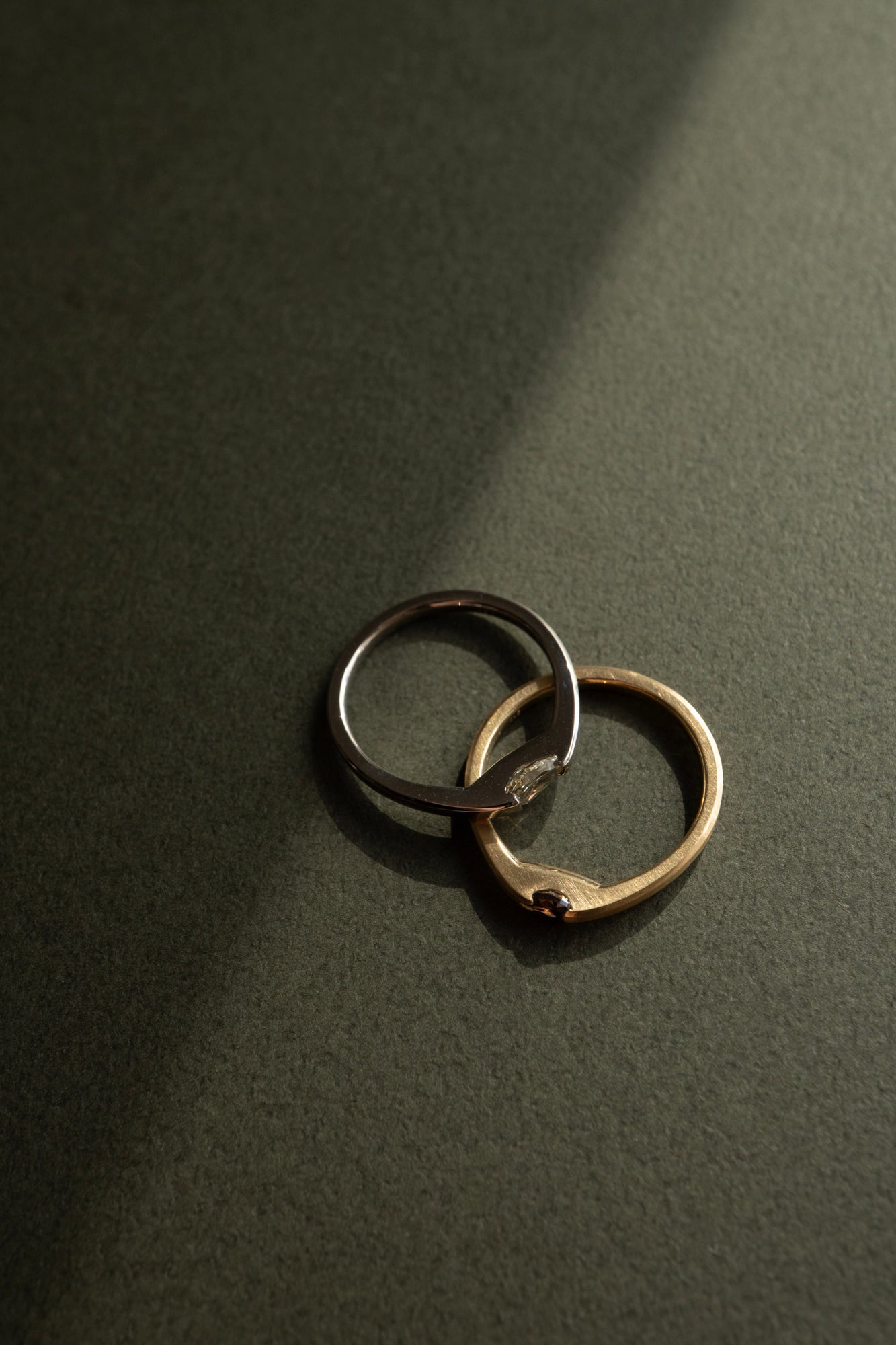 patchouli 別注 simmon Seta Pear Shape Brownish Diamond Unite Ring /K18