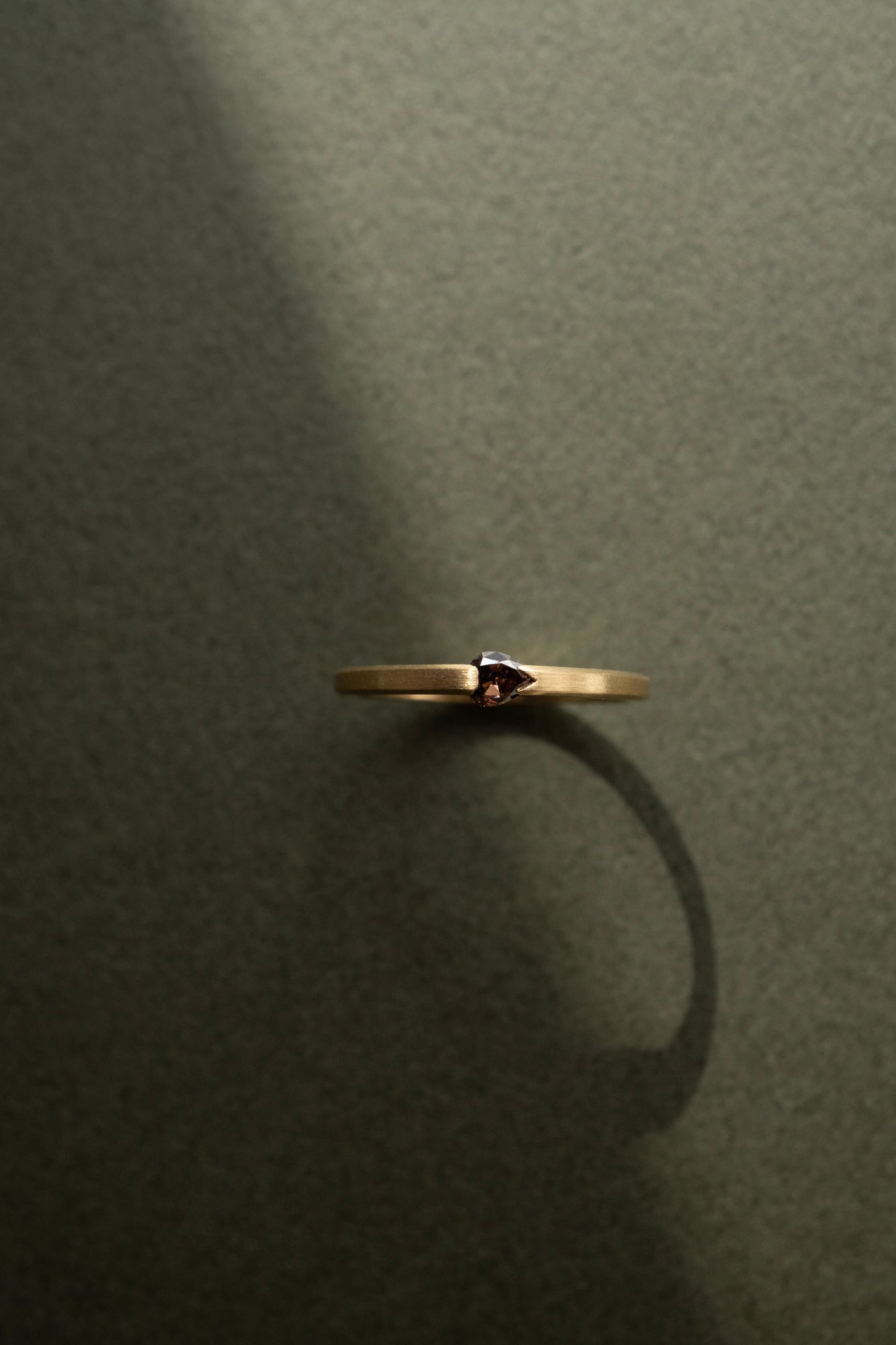 patchouli 別注 simmon Seta Pear Shape Brownish Diamond Unite Ring /K18