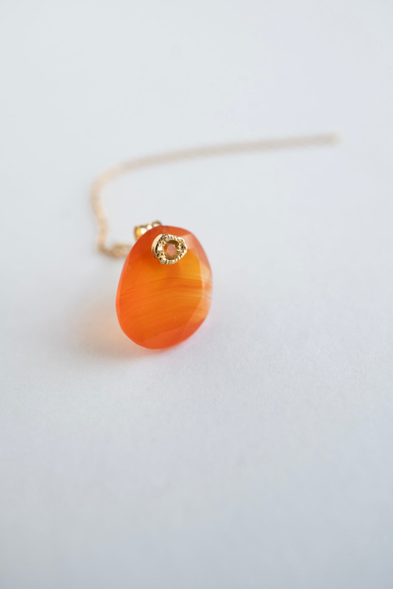 MONAKAjewellery flat Carnelian pierce /K18