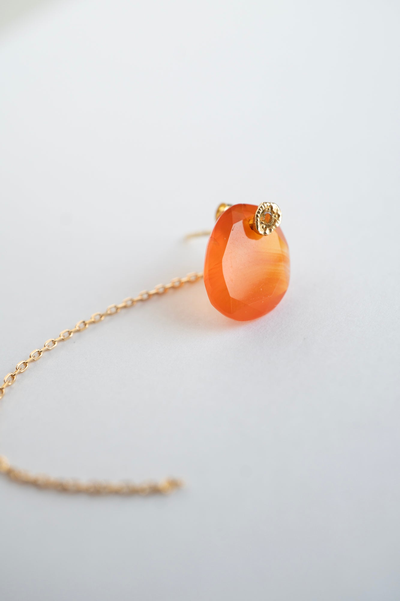 MONAKAjewellery flat Carnelian pierce /K18