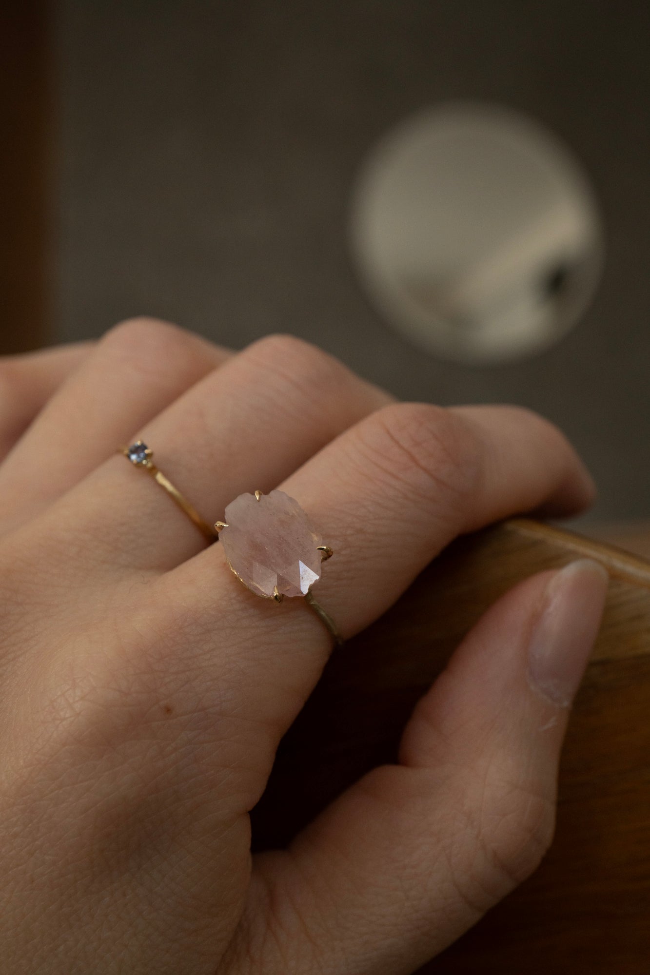 MONAKA jewellery Flat Pink Sapphire Ring / 14K