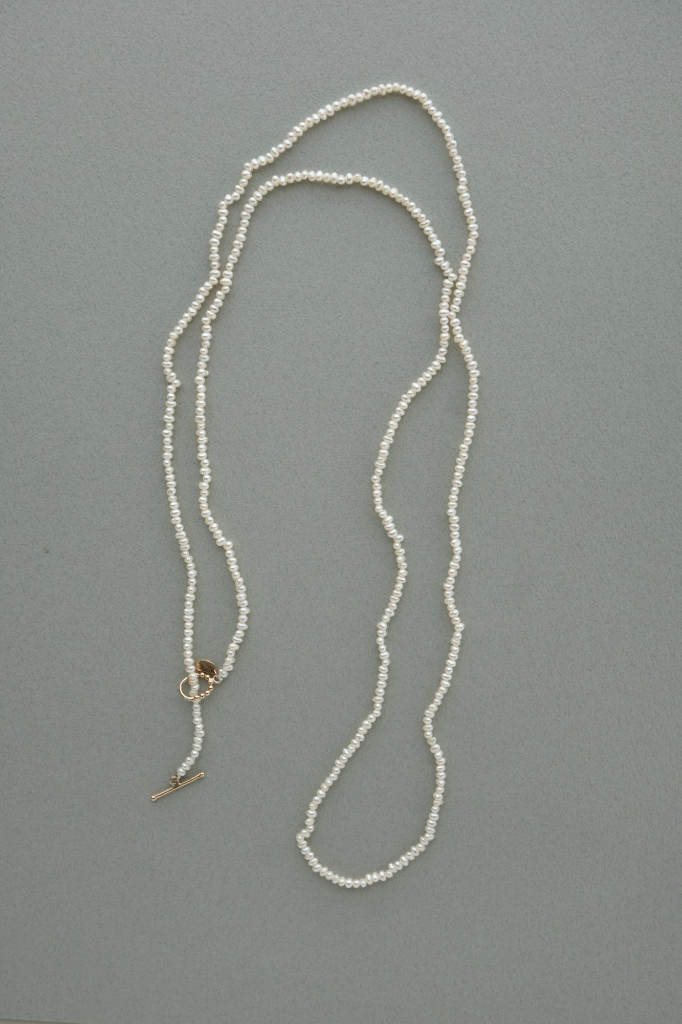 MINIMUMNUTS Fresh Water Seed Pearl Long Necklace /K10