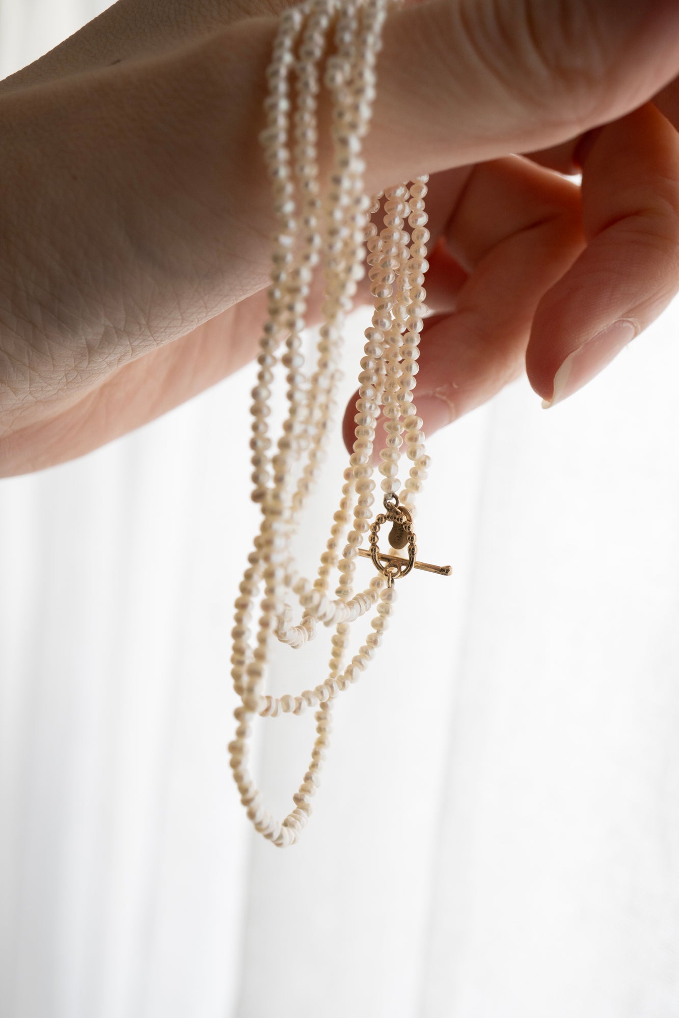 MINIMUMNUTS Fresh Water Seed Pearl Long Necklace /K10