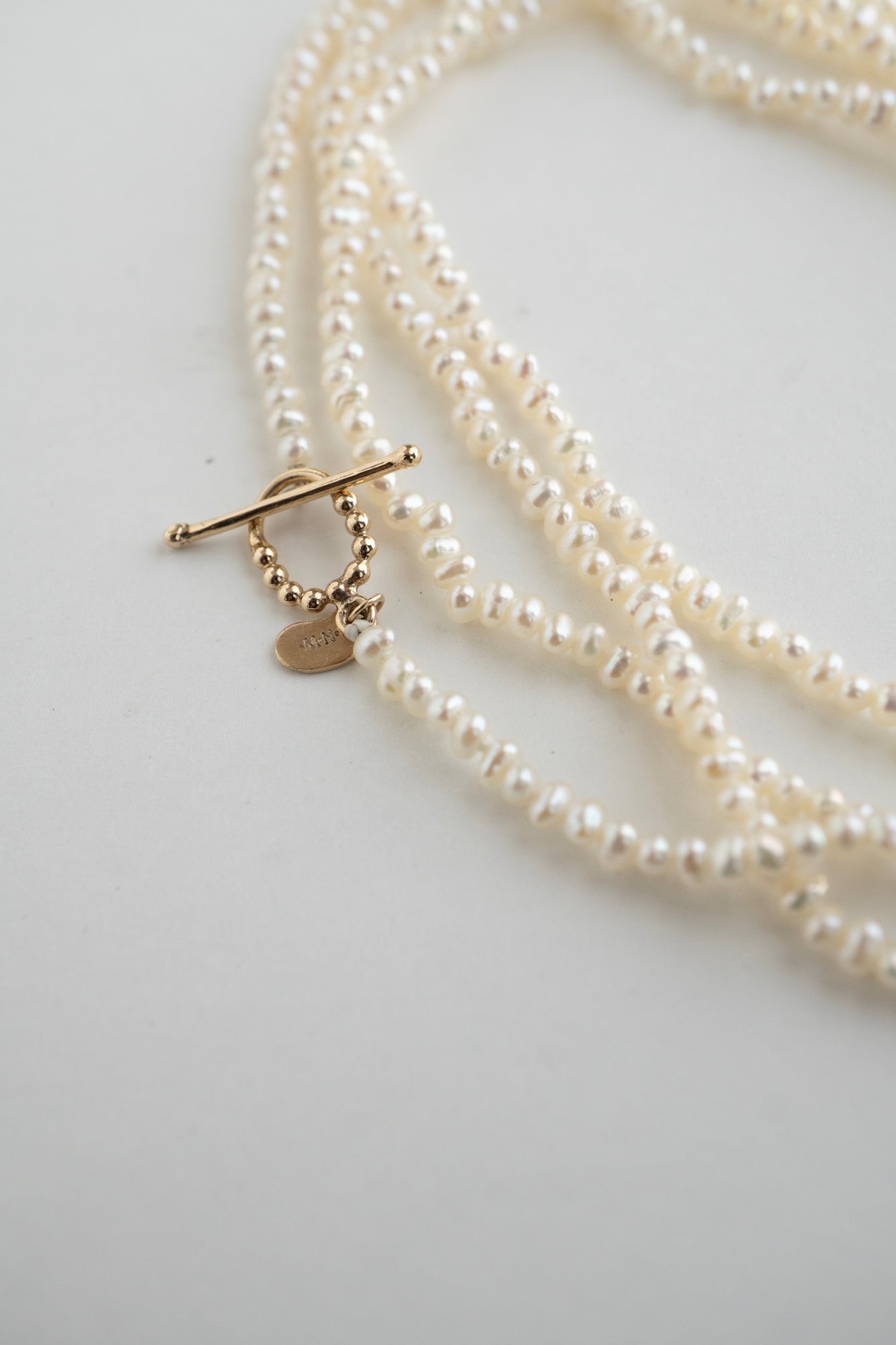 MINIMUMNUTS Fresh Water Seed Pearl Long Necklace /K10