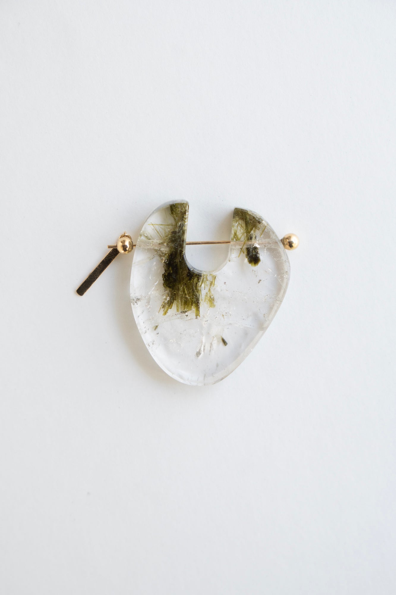 MONAKAjewellery Peridot in Quartz Rock Pierced Earrings /K18