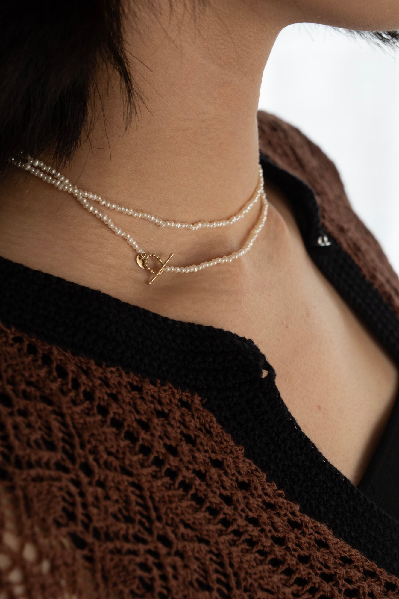 MINIMUMNUTS Fresh Water Seed Pearl Long Necklace /K10