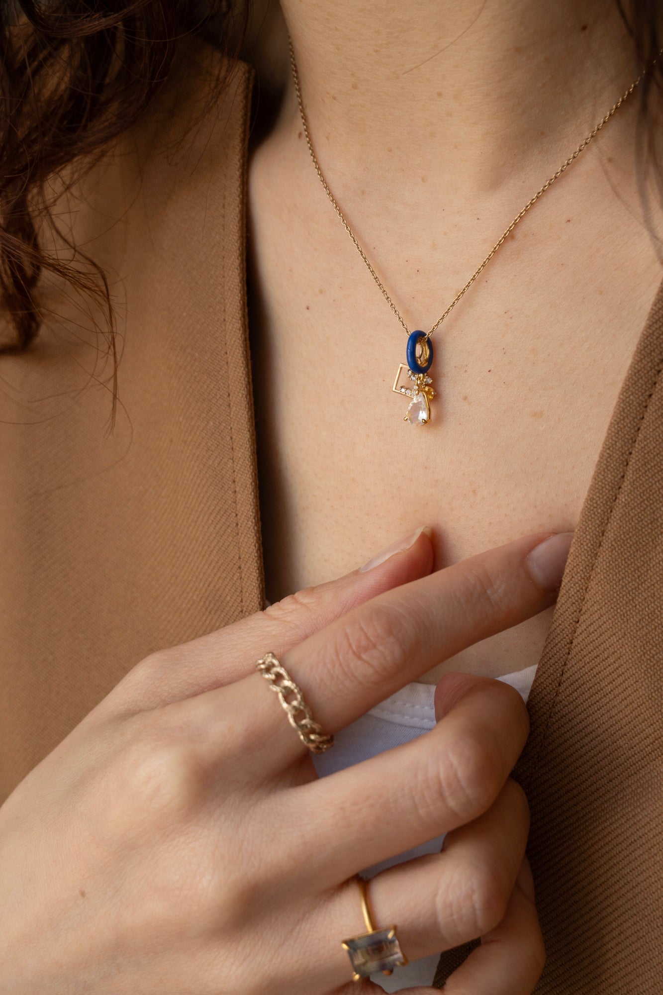 bohem Candy Collection Moon Stone Charm Top