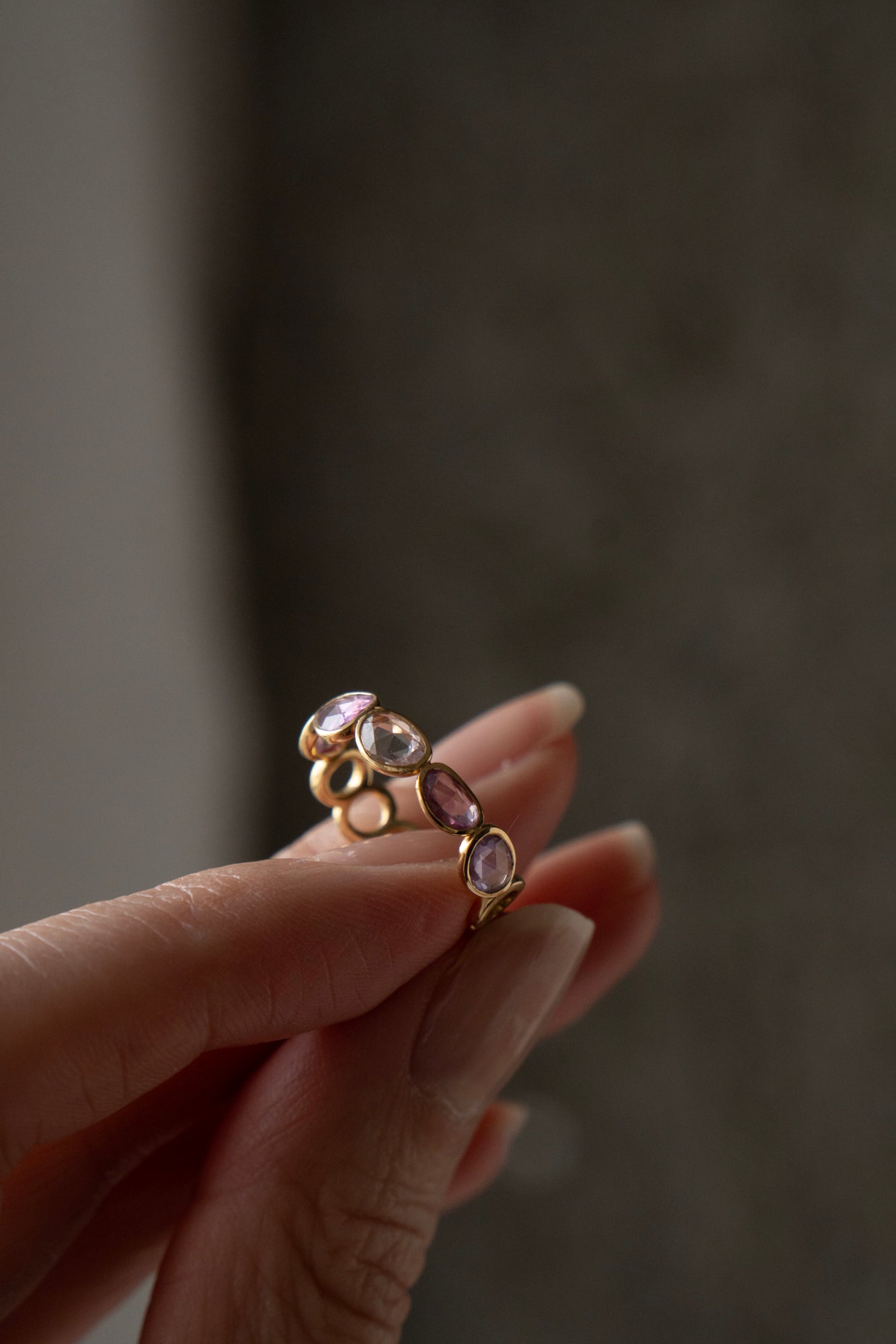 Perche? Circle × Multi Color Sapphire Ring /K18