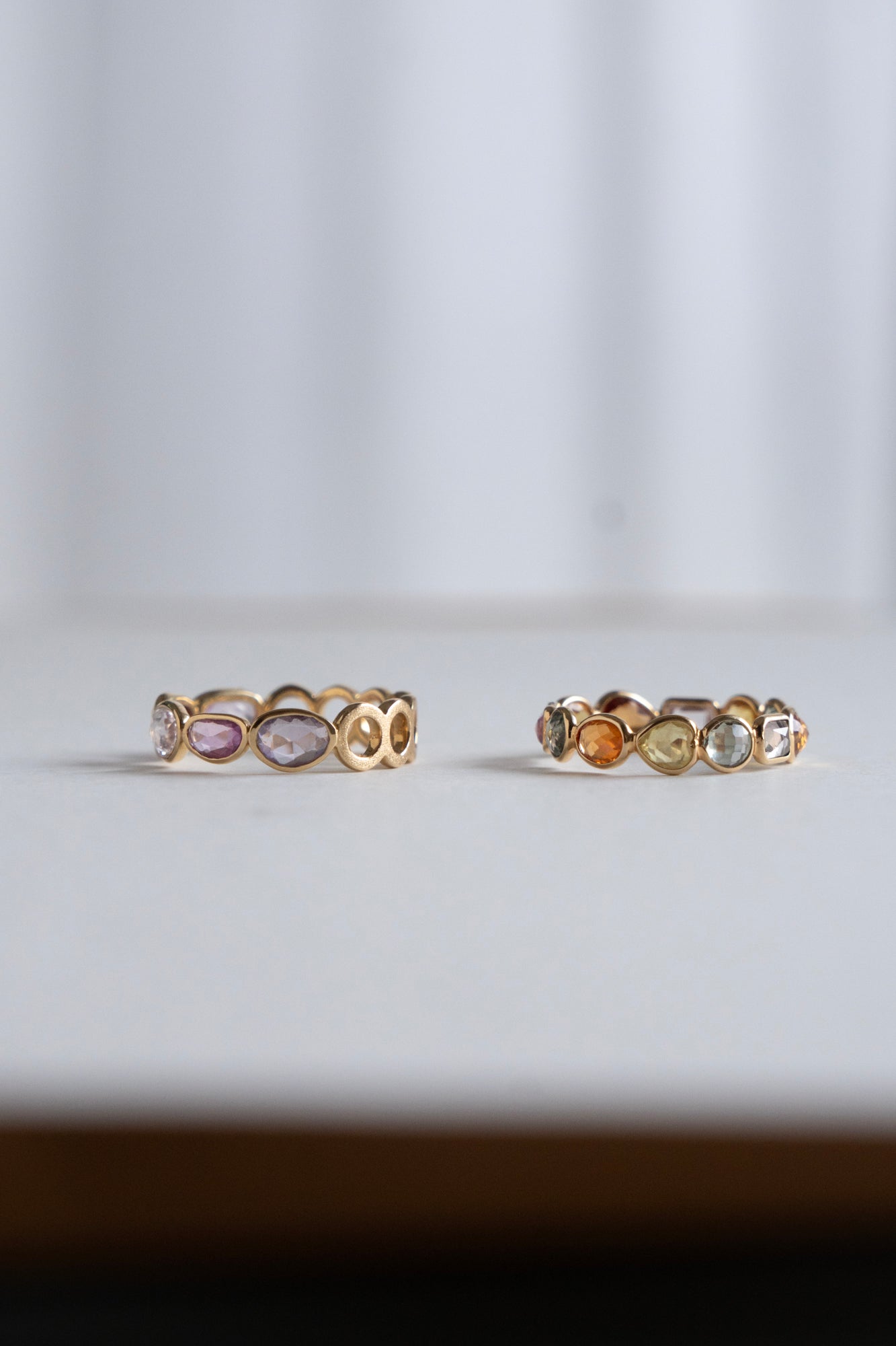 Perche? Full Eternity Multi Color Sapphire Ring /K18