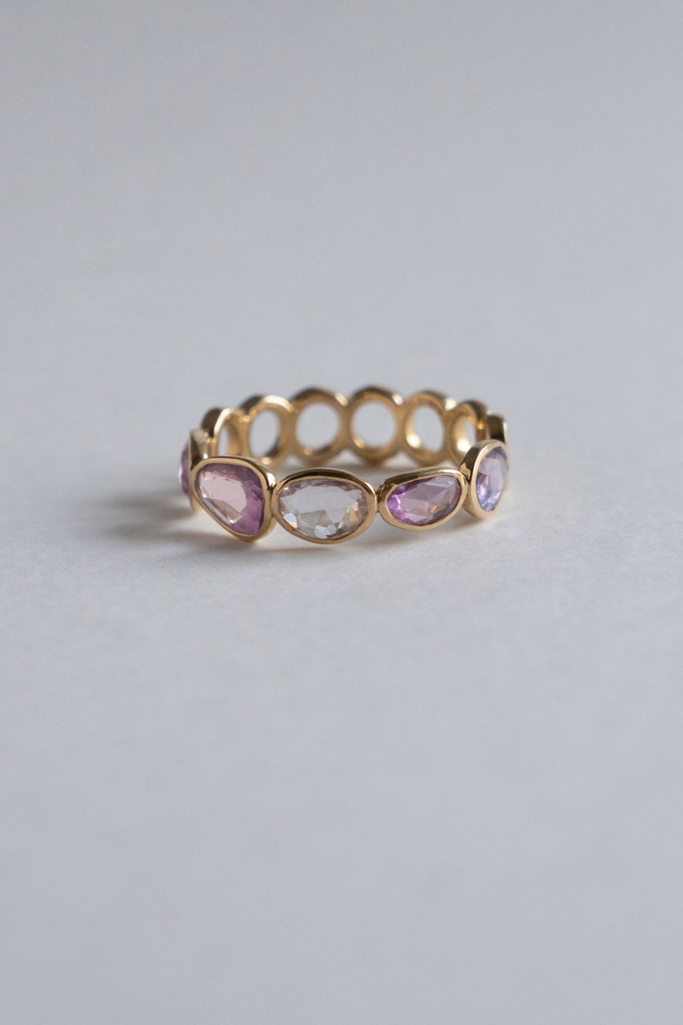 Perche? Circle × Multi Color Sapphire Ring /K18