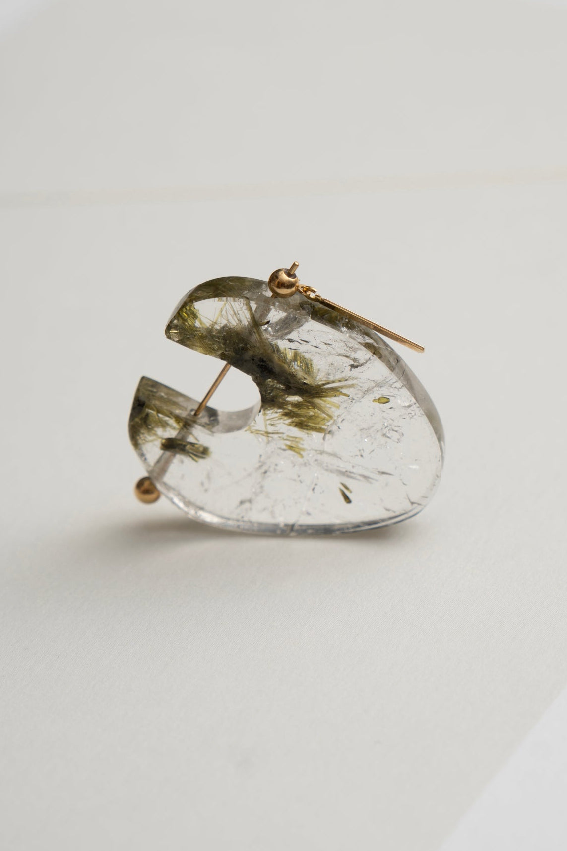MONAKAjewellery Peridot in Quartz Rock Pierce /K18