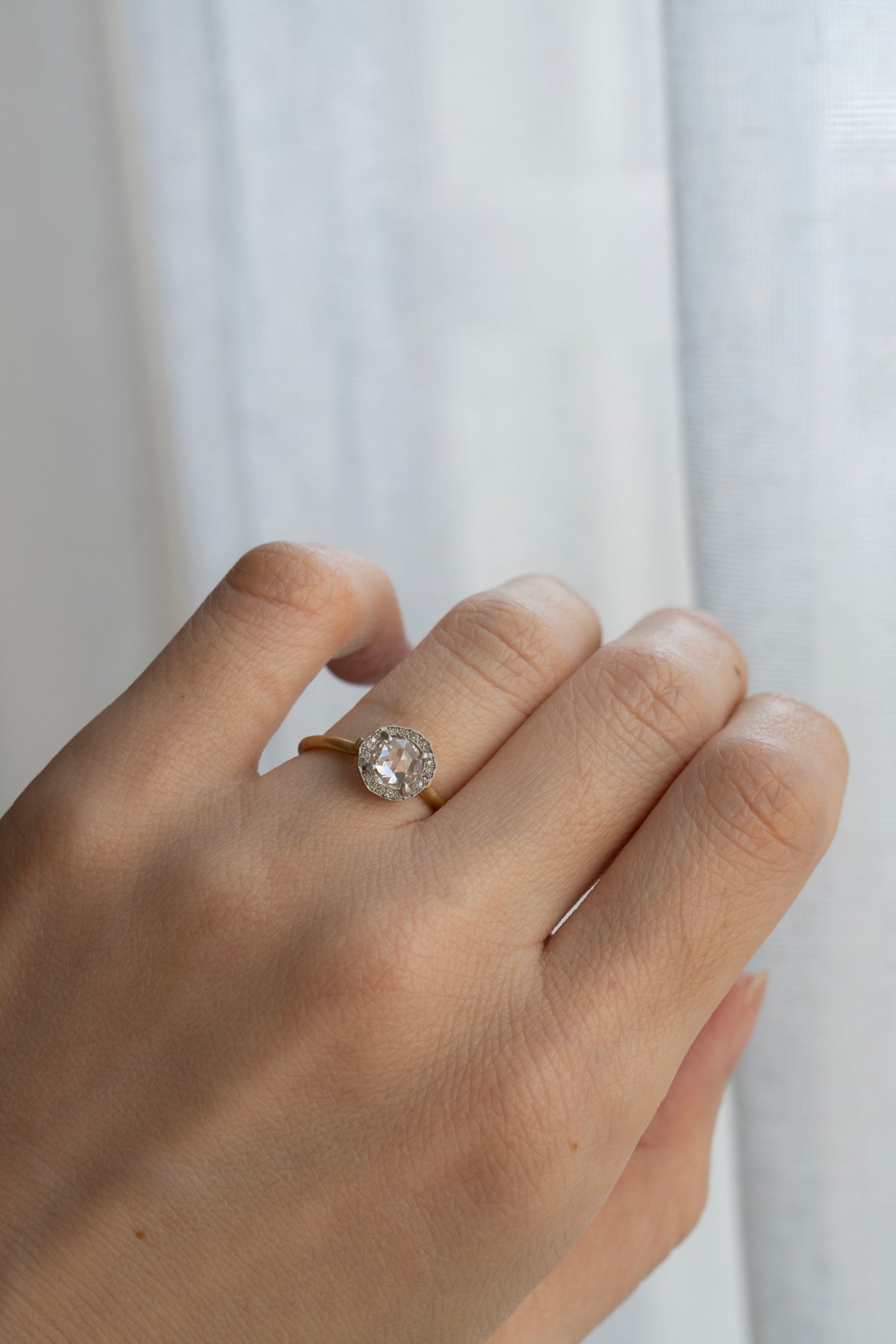 MONAKA jewellery Rinne Rose Cut Diamond Ring /K18&PT900