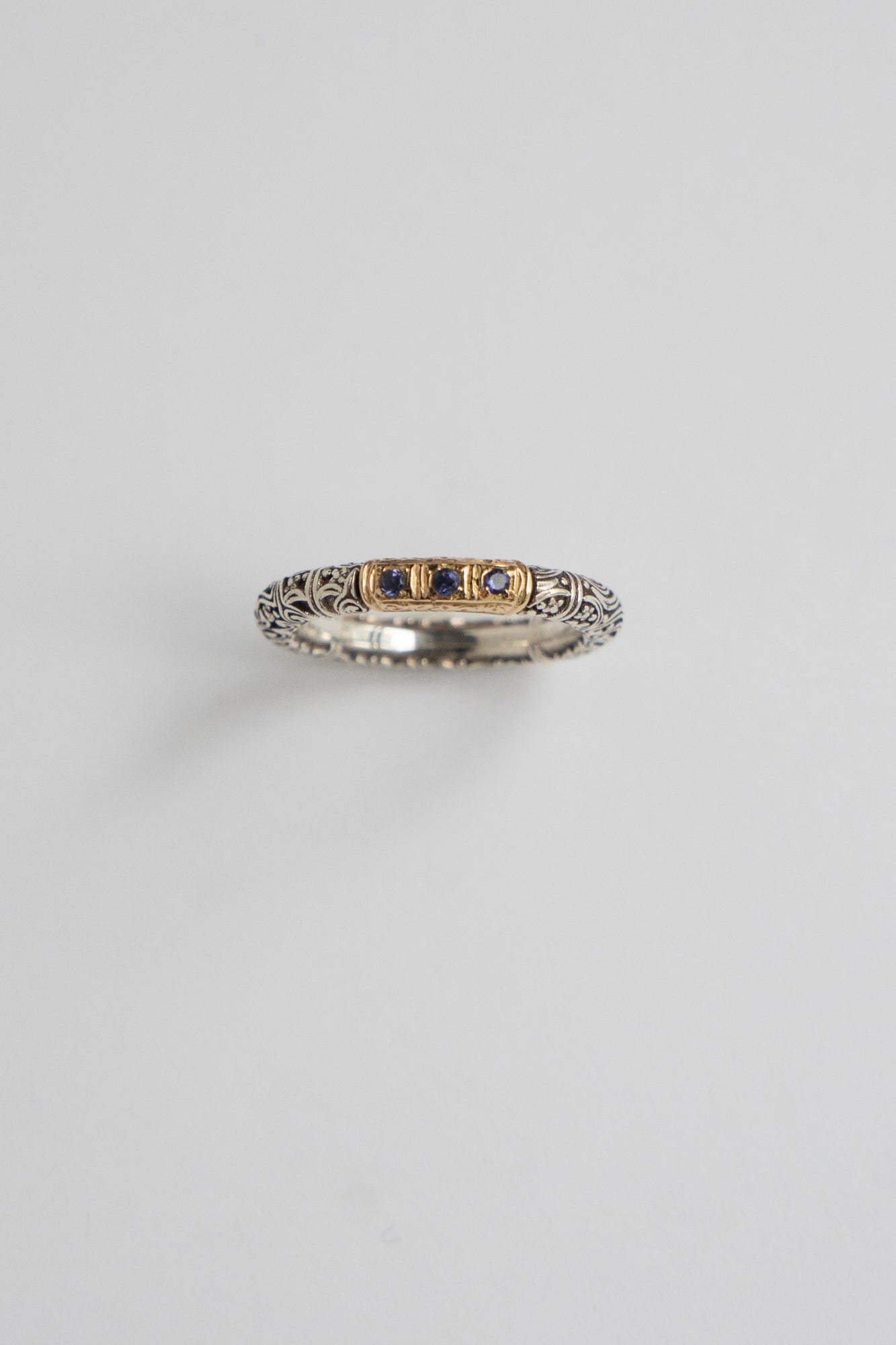 Gerochristo Eden's Garden Ring Iolite /Silver&18K