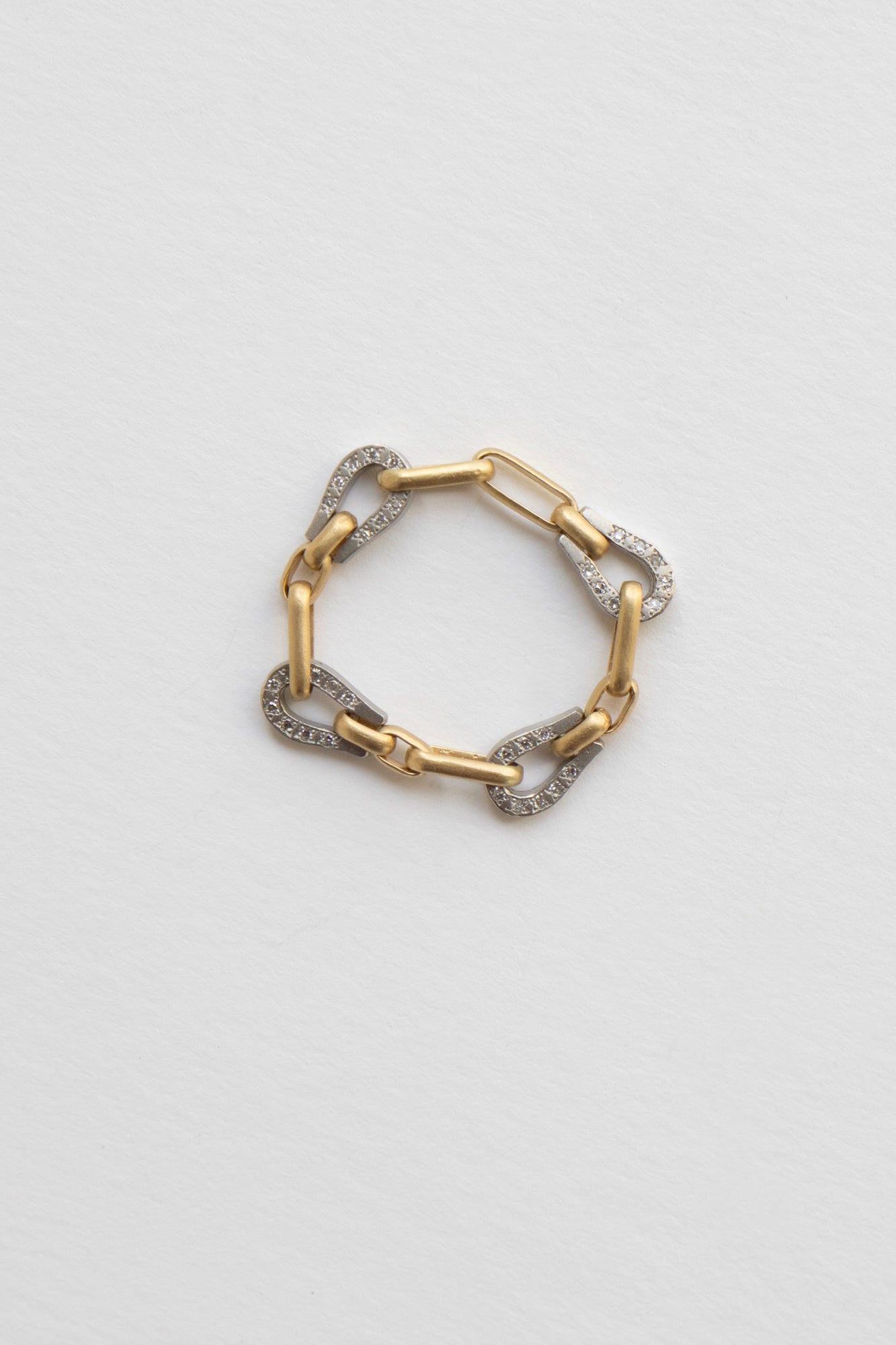 MONAKAjewellery Bond Chain Diamond Ring /K18YG&PT900