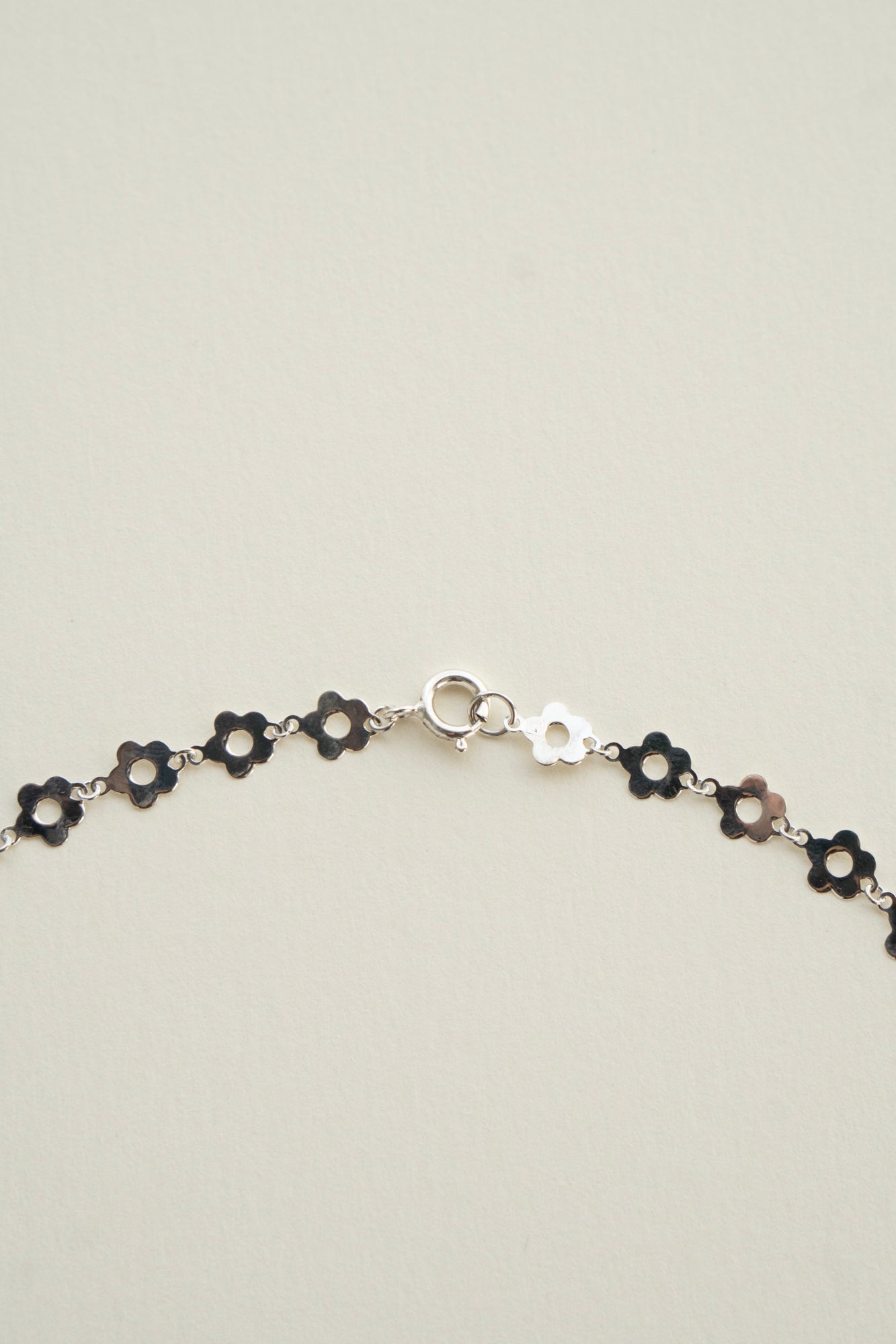 bohem Loop×Loop Flower Necklace B / Silver