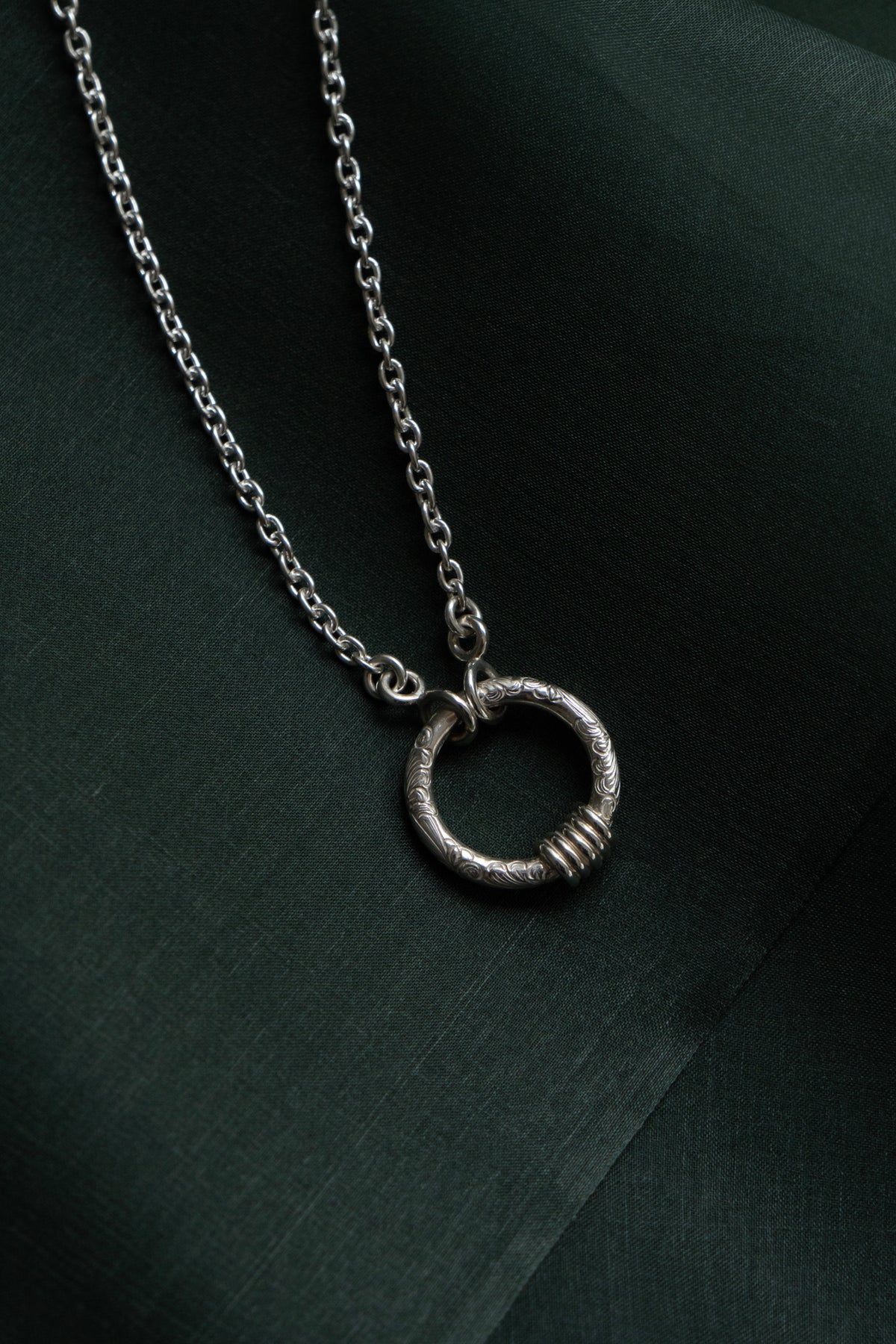 WAKAN SILVER SMITH Arabesque Necklace & Glass Holder