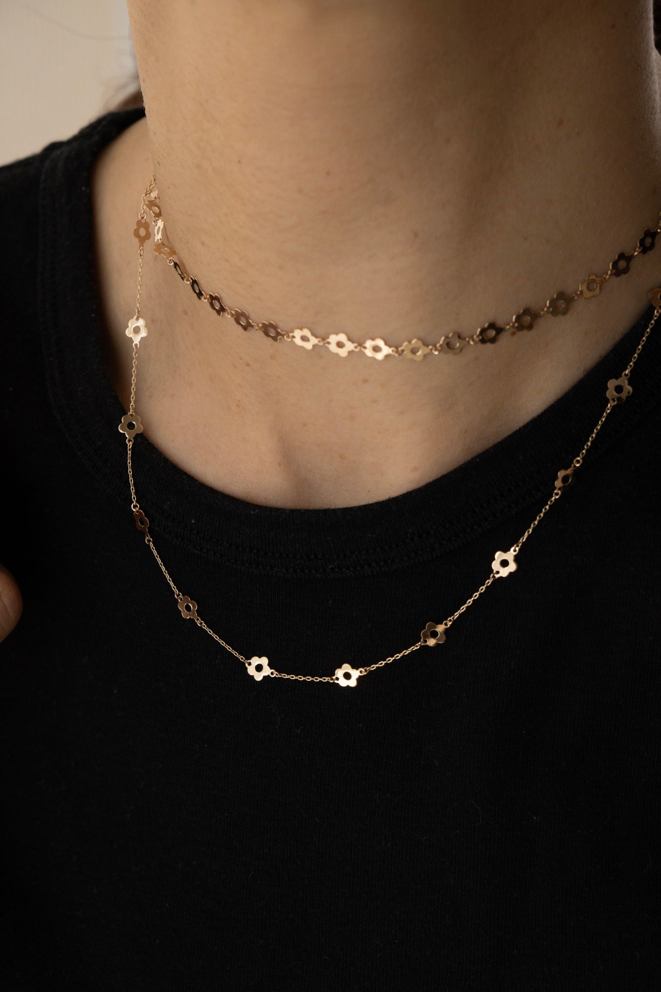 bohem Loop×Loop Flower Necklace B /K10