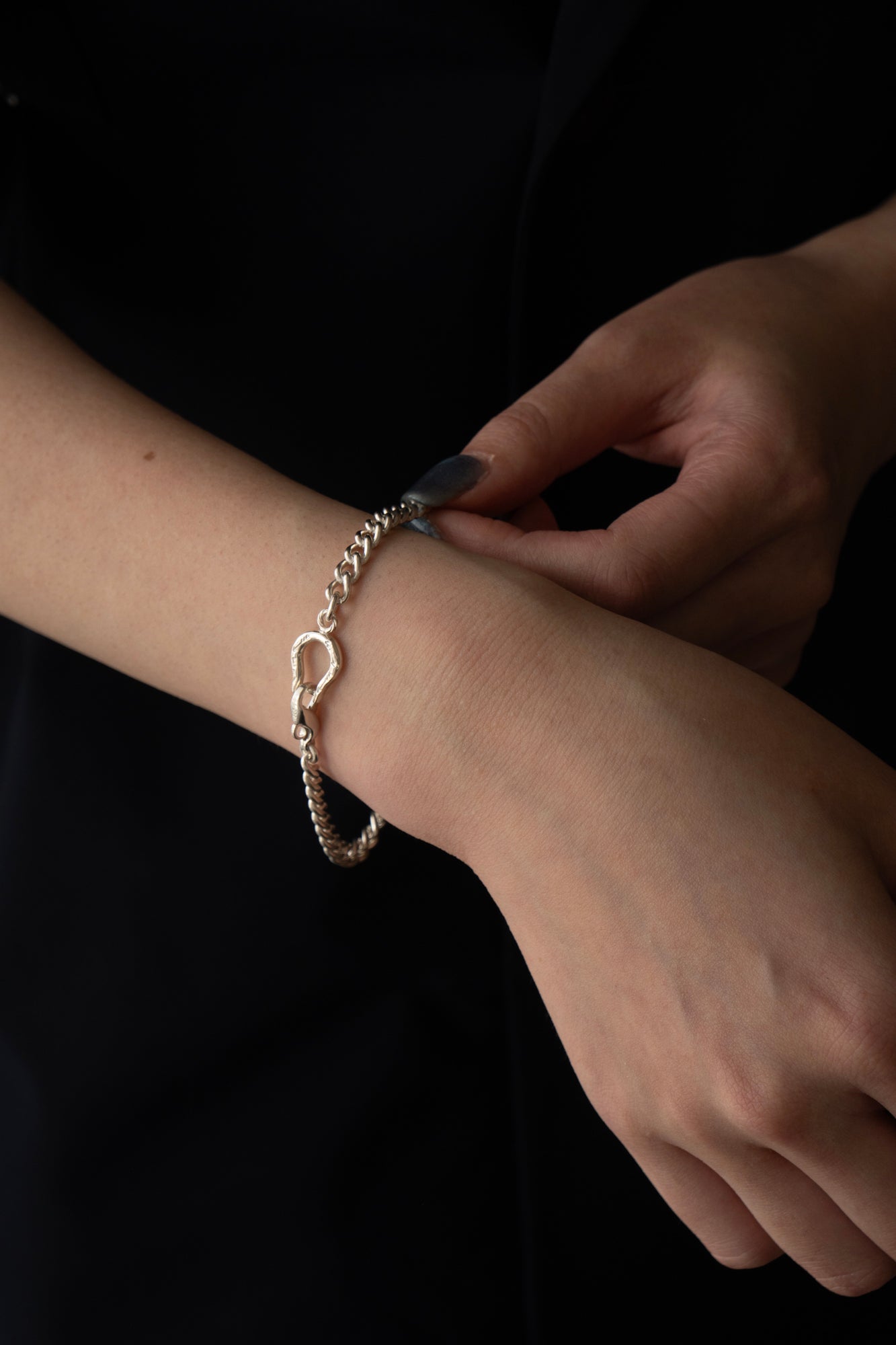 WAKAN SILVER SMITH Horse Shoe Gourmette Bracelet /Silver