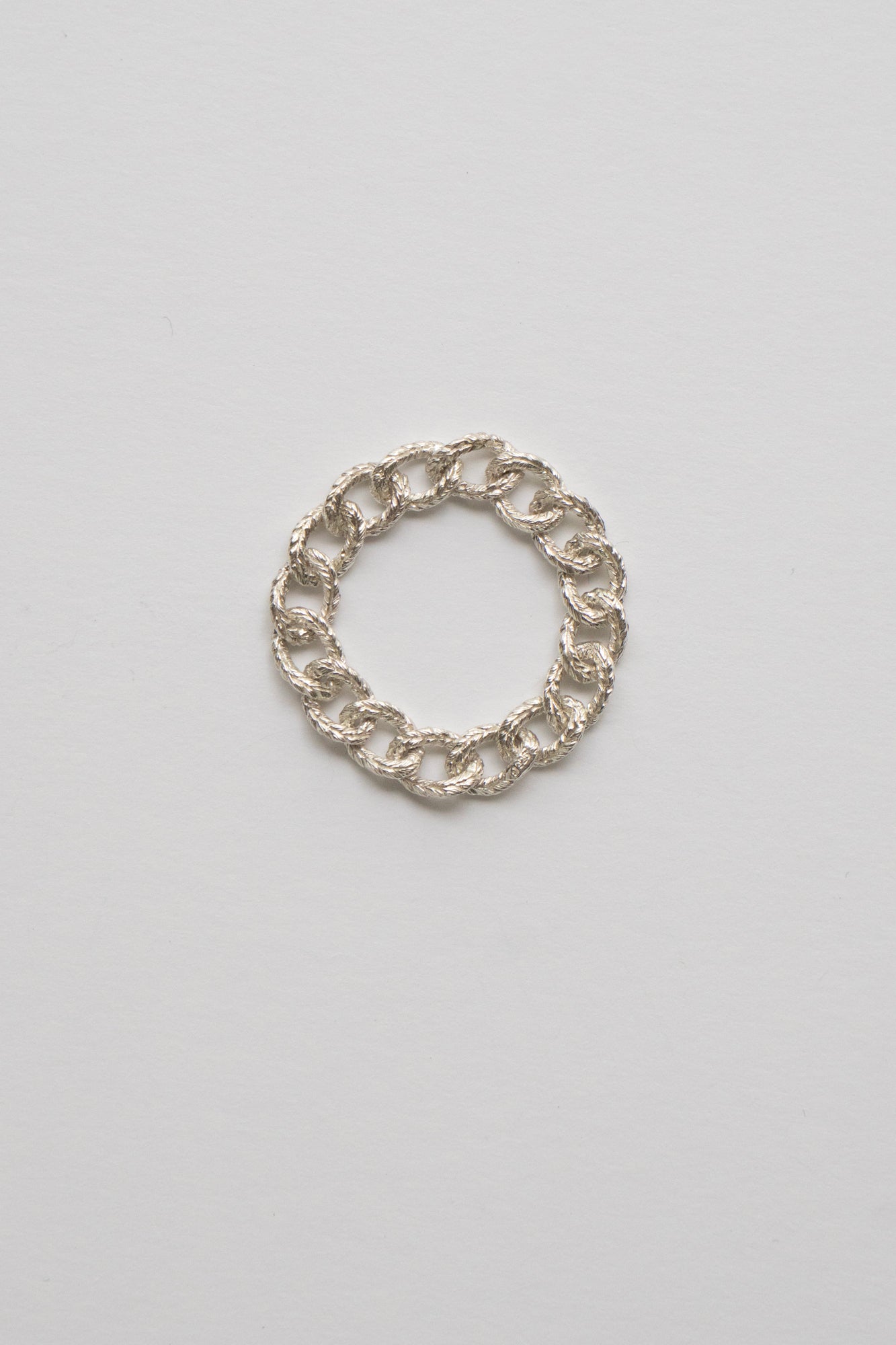 simmon Knit Chain Ring Narrow Silver