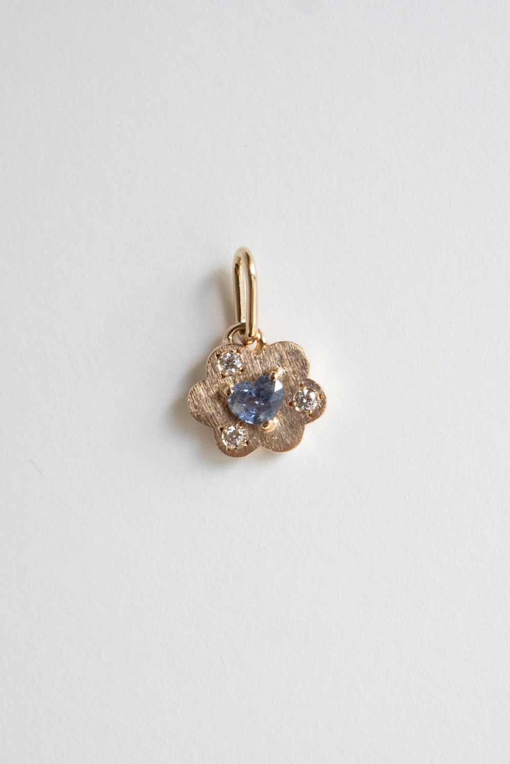 bohem Cotton Flower Charm Top Blue Sapphire /K10