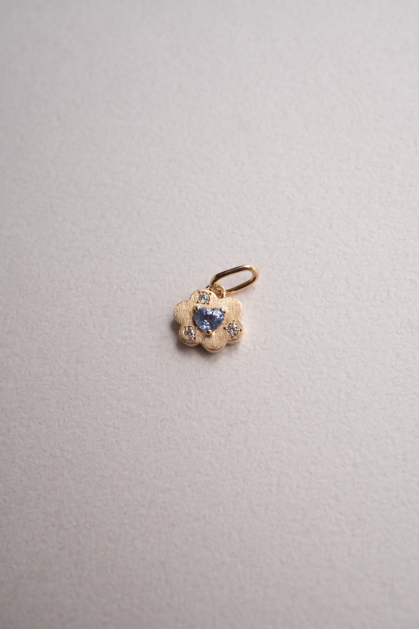 bohem Cotton Flower Charm Top Blue Sapphire /K10