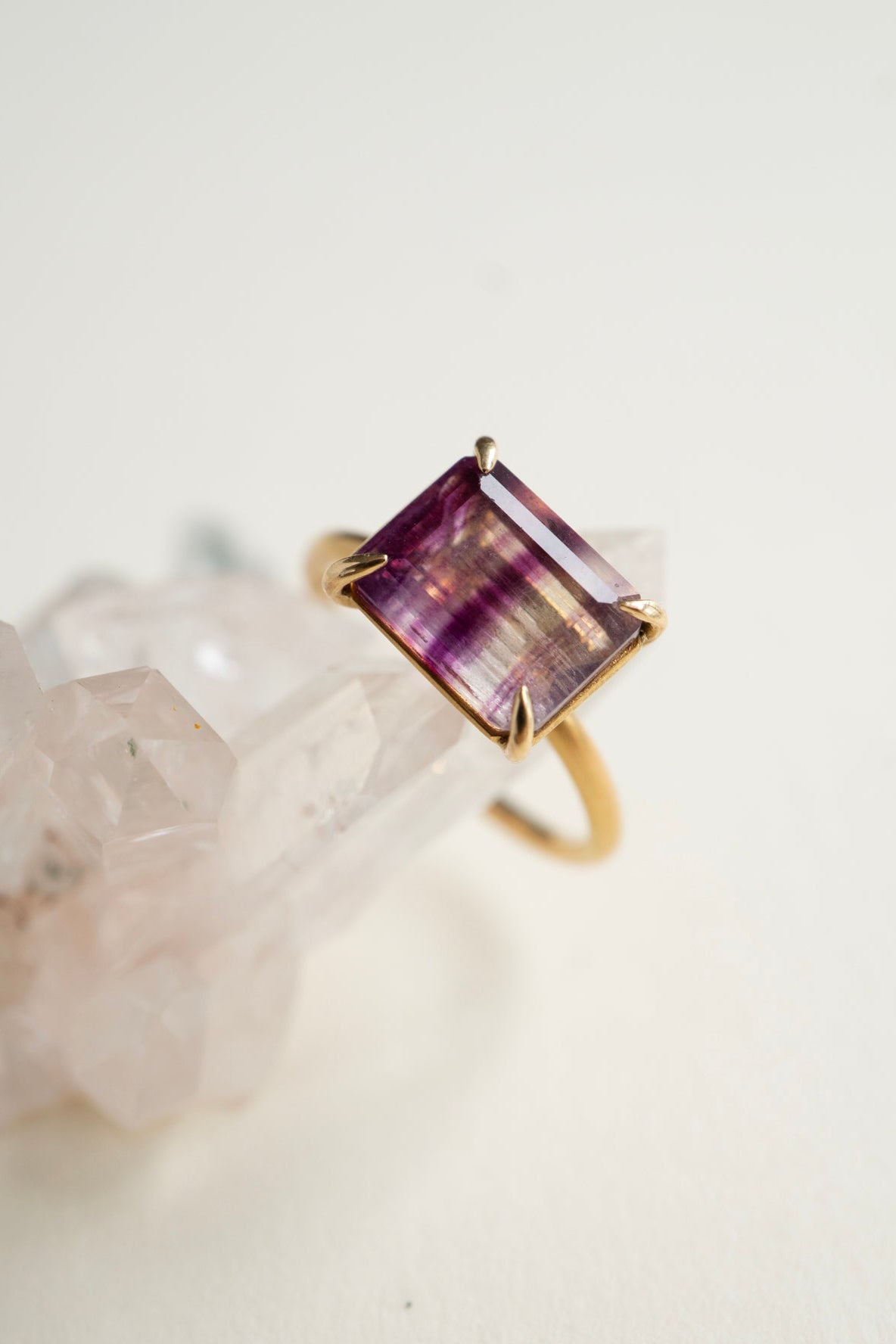 bohem Fluorite Ring Pink /K10