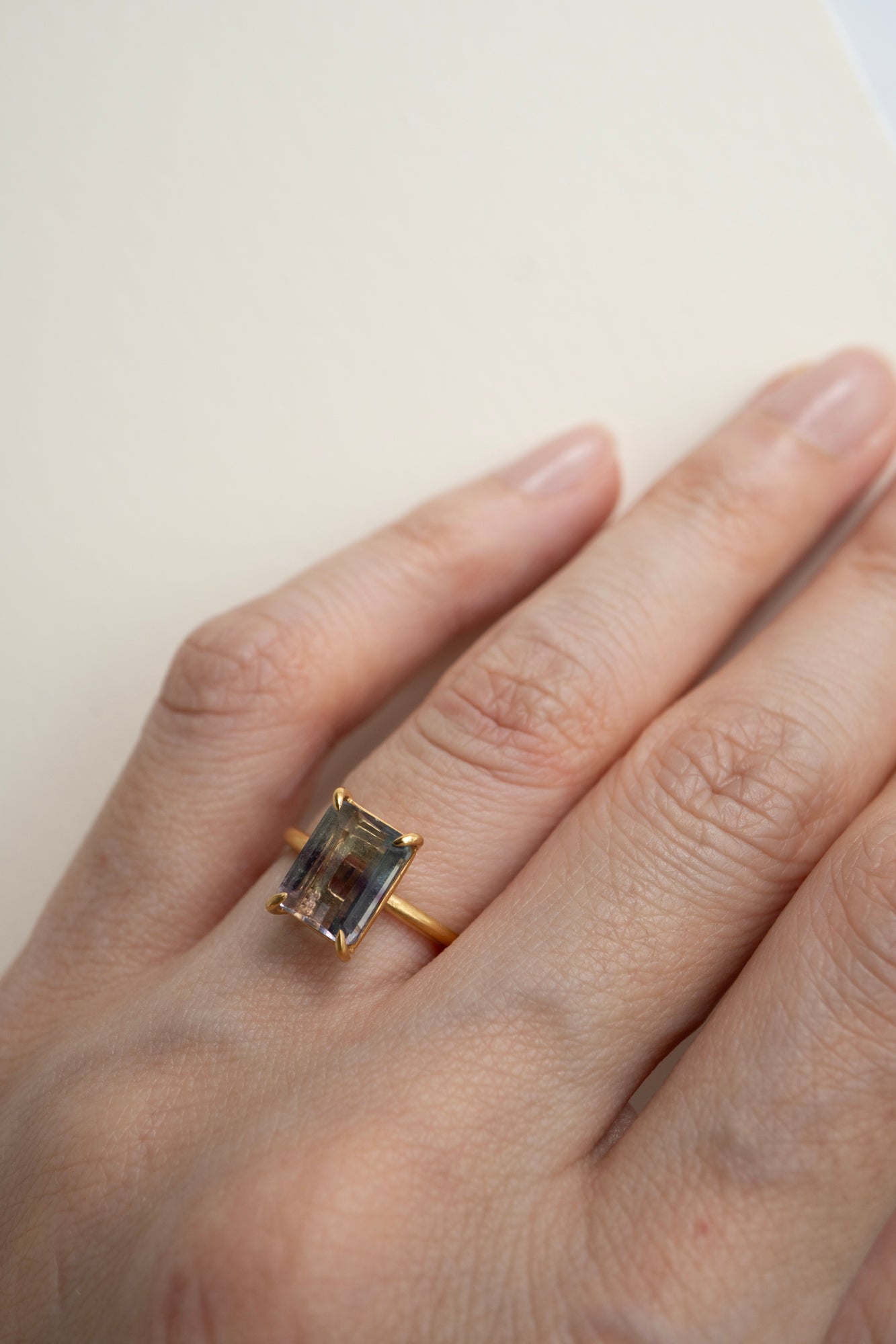 bohem Fluorite Ring Blue /K10