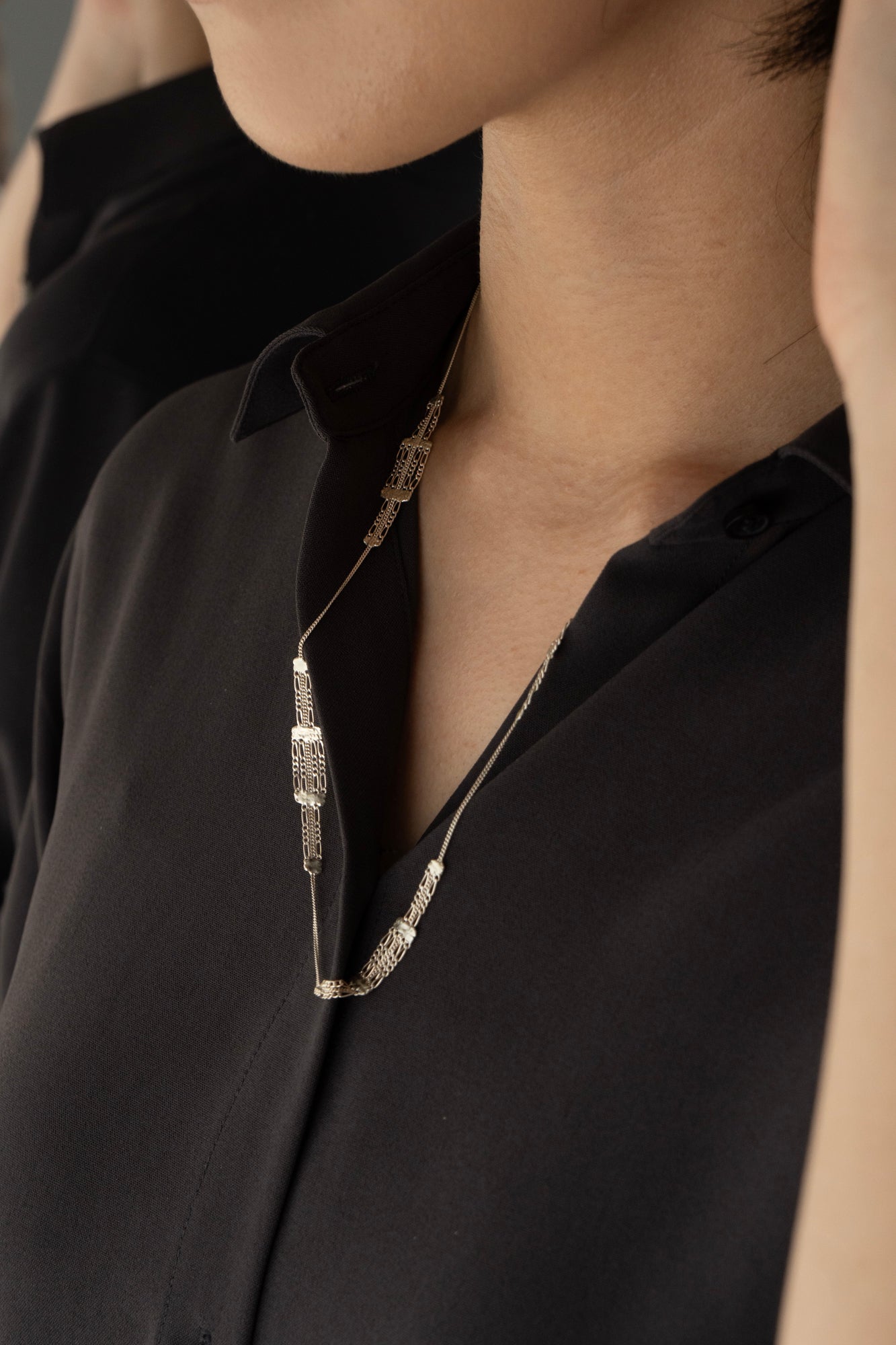Hannah Keefe Deco Necklace /Silver