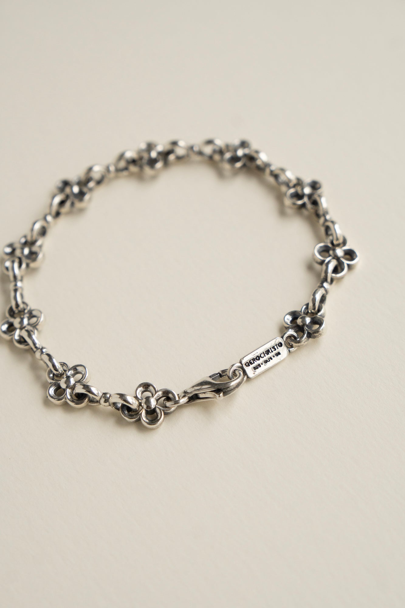 Gerochristo The Flower Chain Bracelet /Silver
