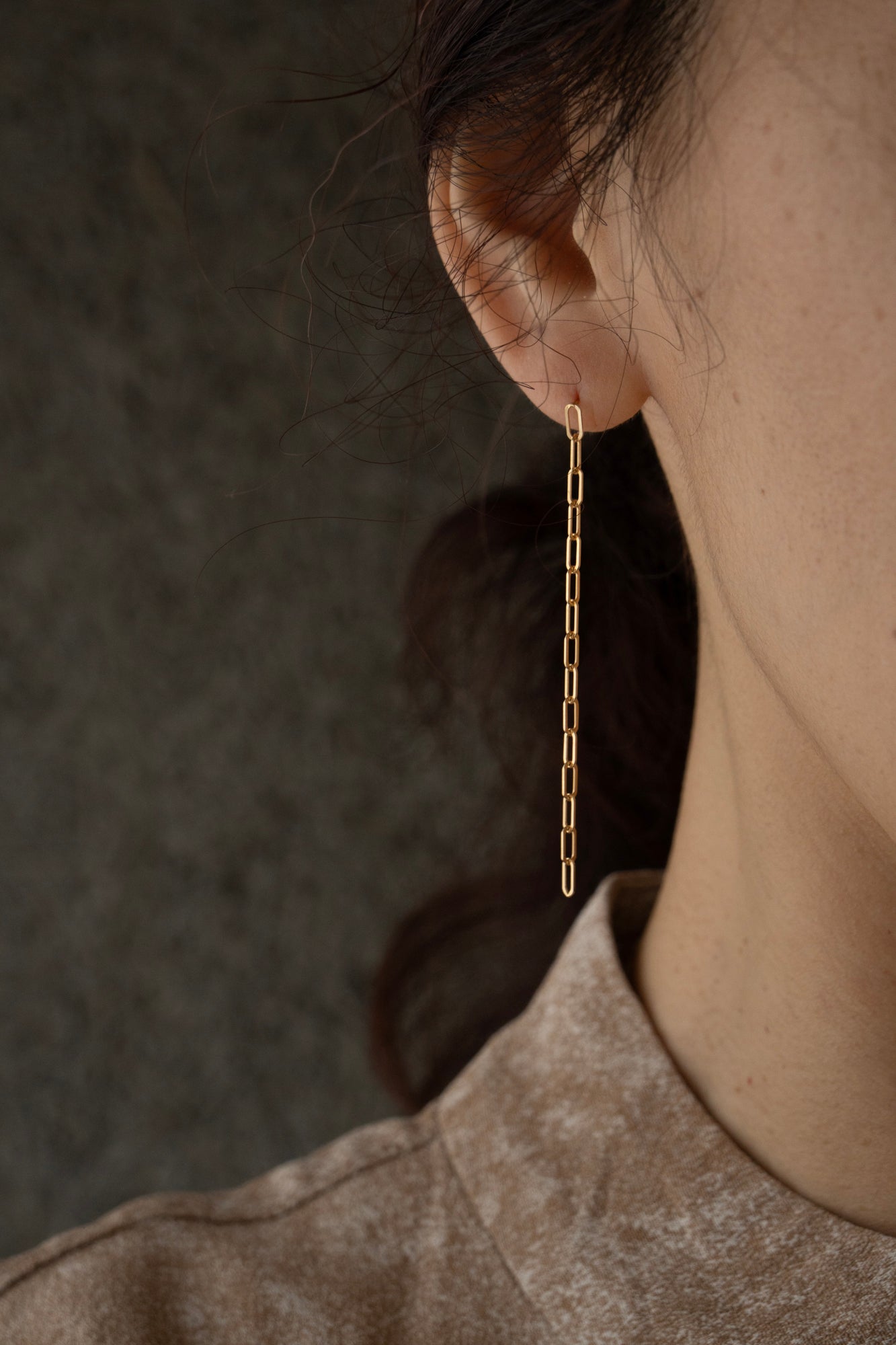 MONAKA jewellery Chain Pierced Earrring /K18