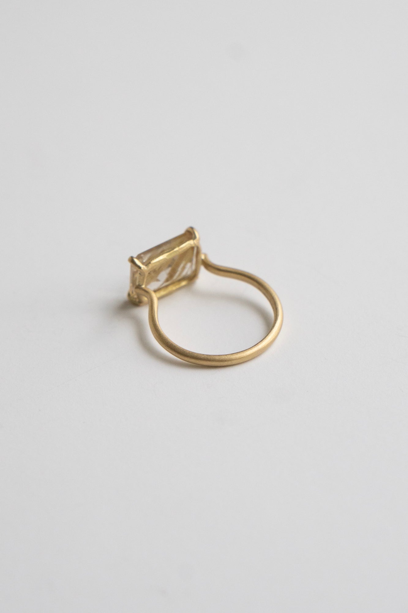 MONAKA jewellery Prong Golden Rutile Quartz Ring /K18