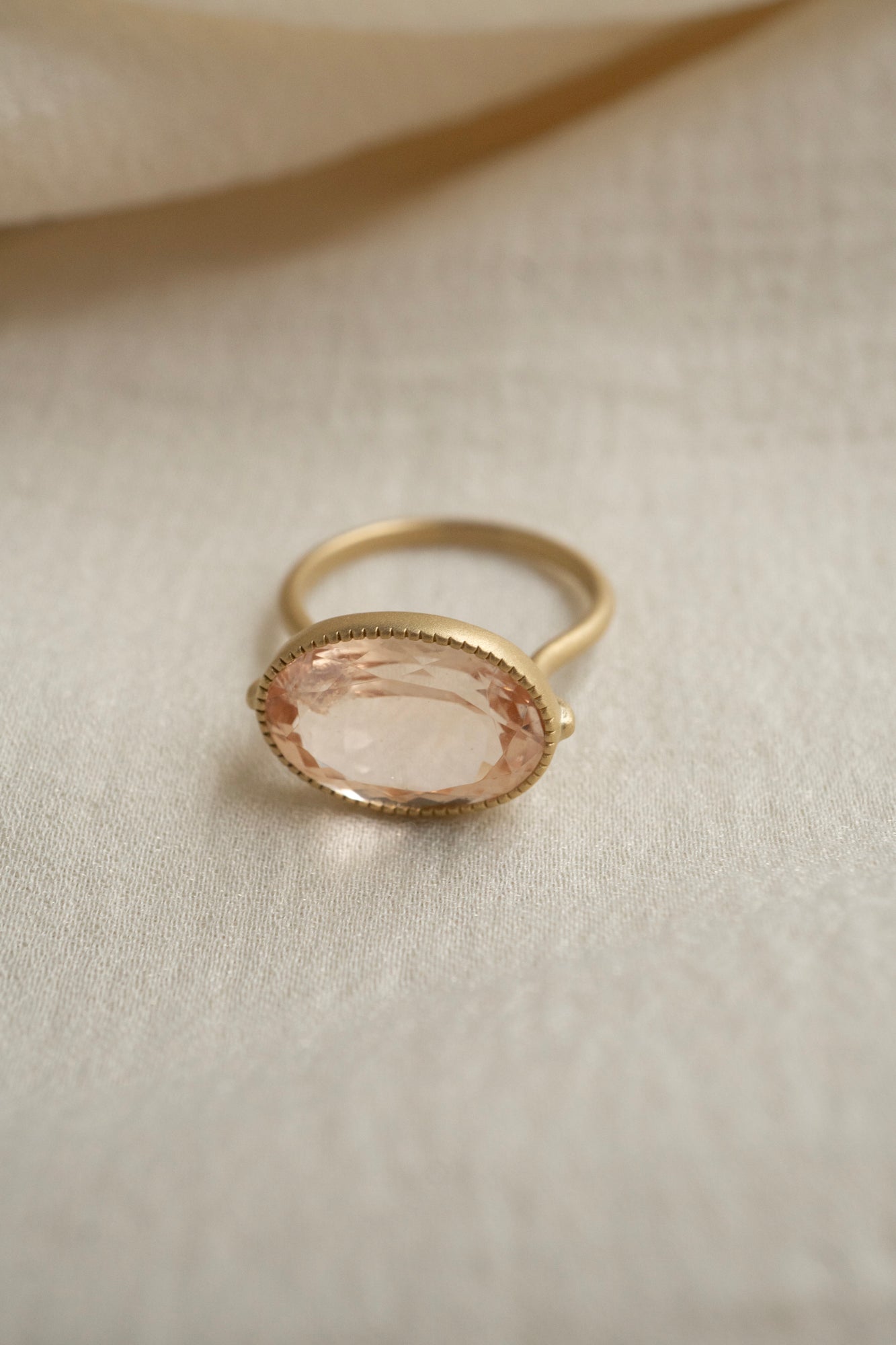 MONAKA jewellery Milgrain Morganite Ring /K18