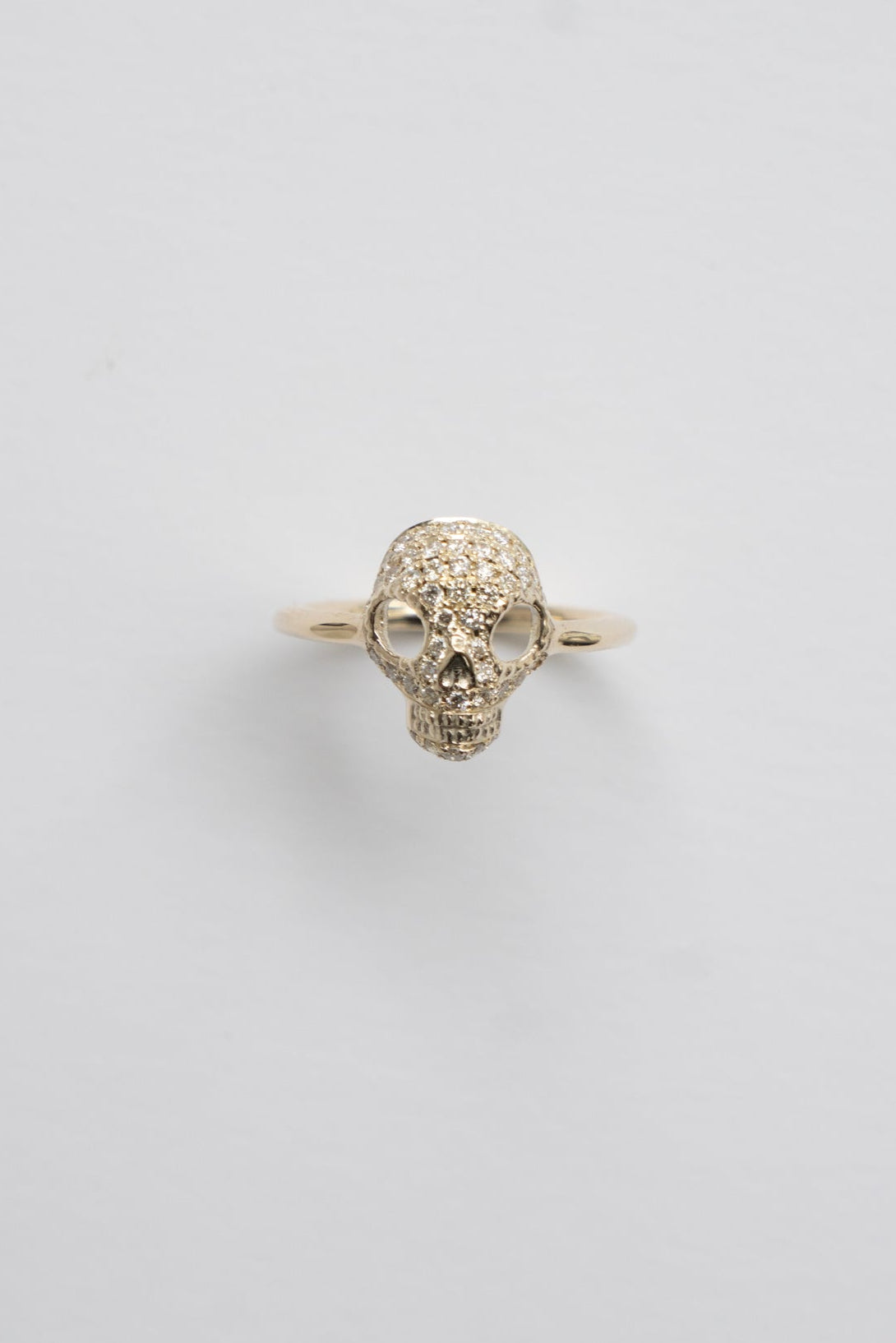 PALA Sweet Sugar Skull Pave Diamond Pinky Ring /K10