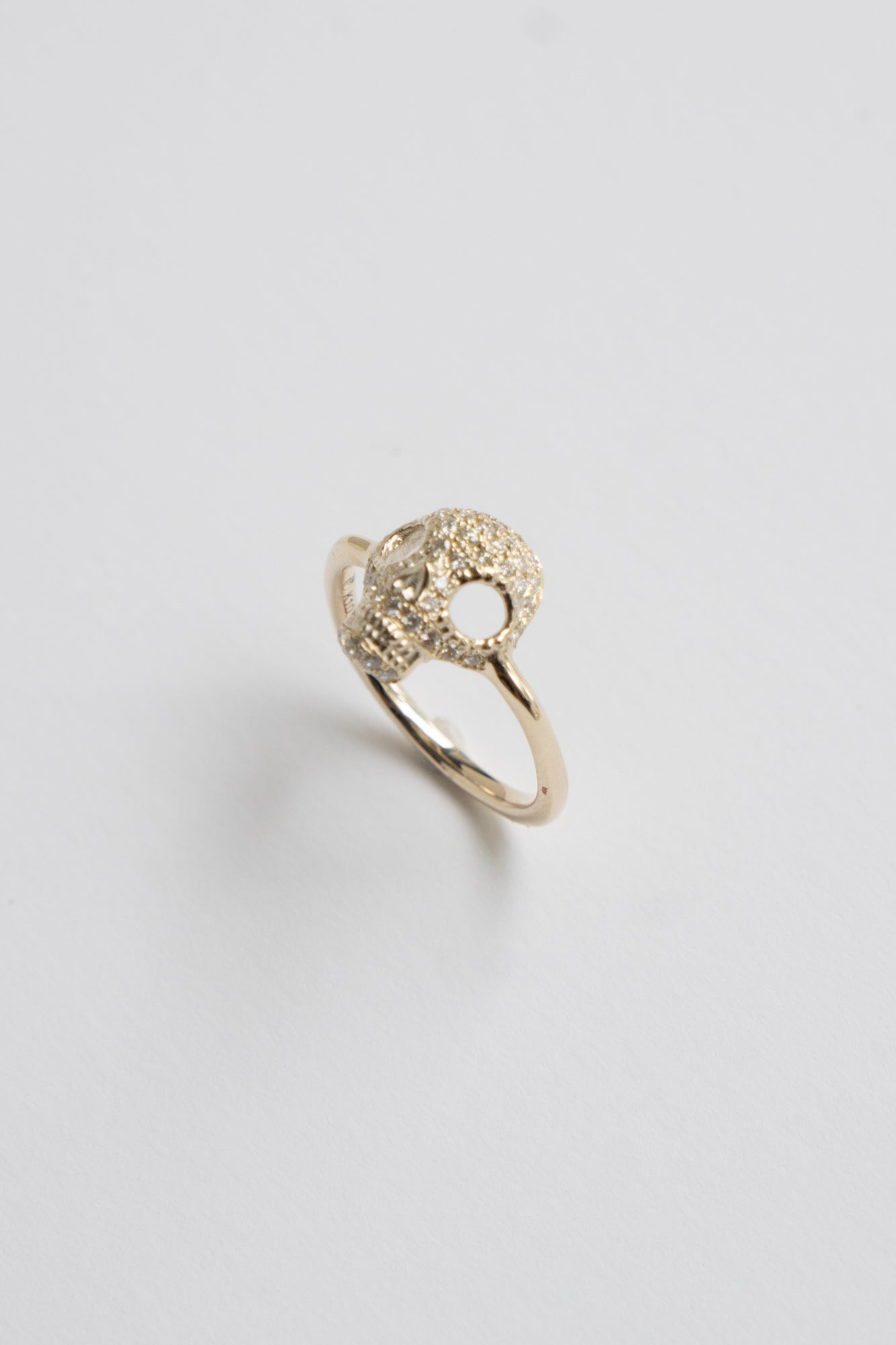 PALA Sweet Sugar Skull Pave Diamond Pinky Ring /K10