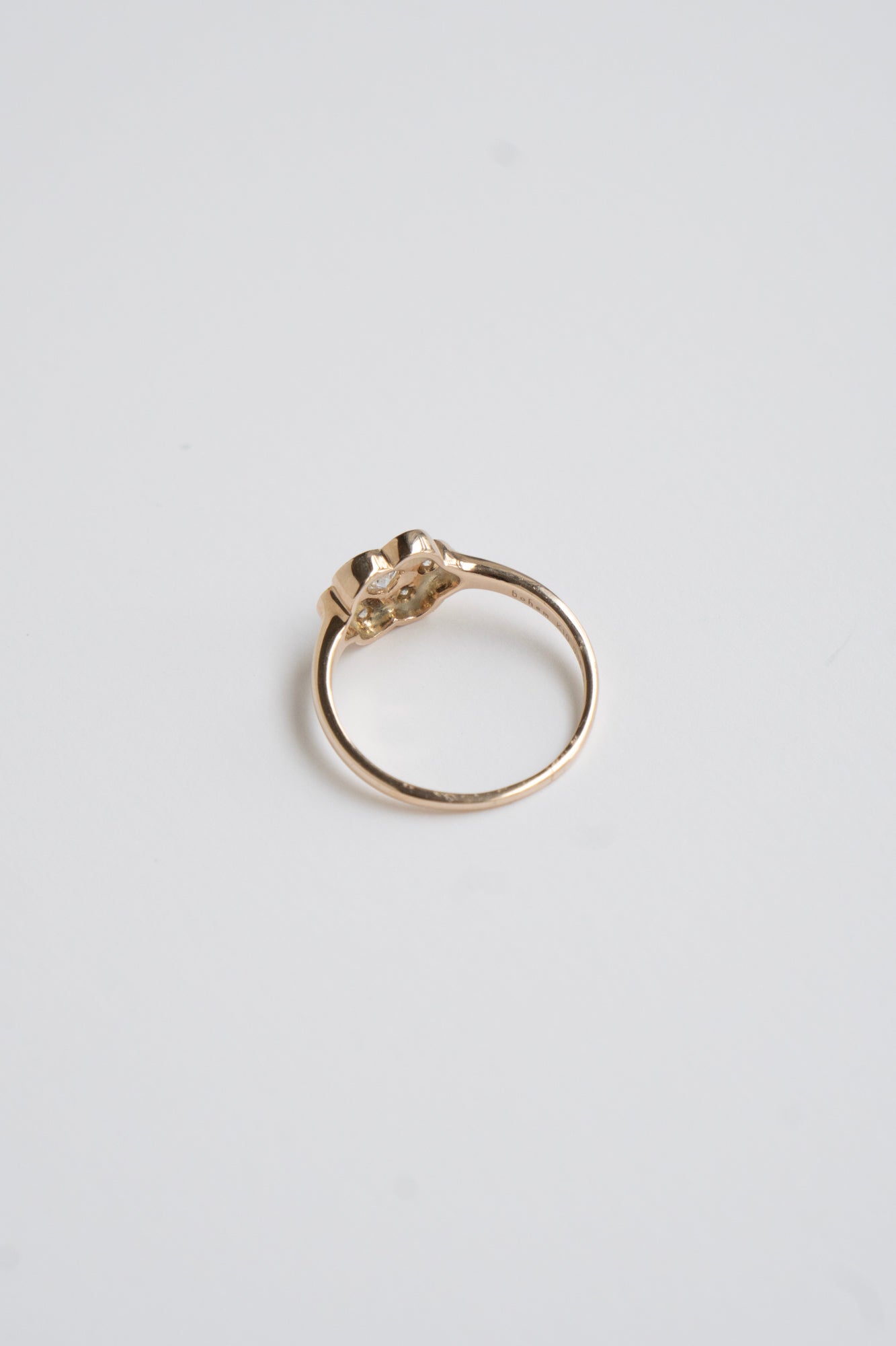 bohem Cotton Flower collection Ring Heart Diamond /K10
