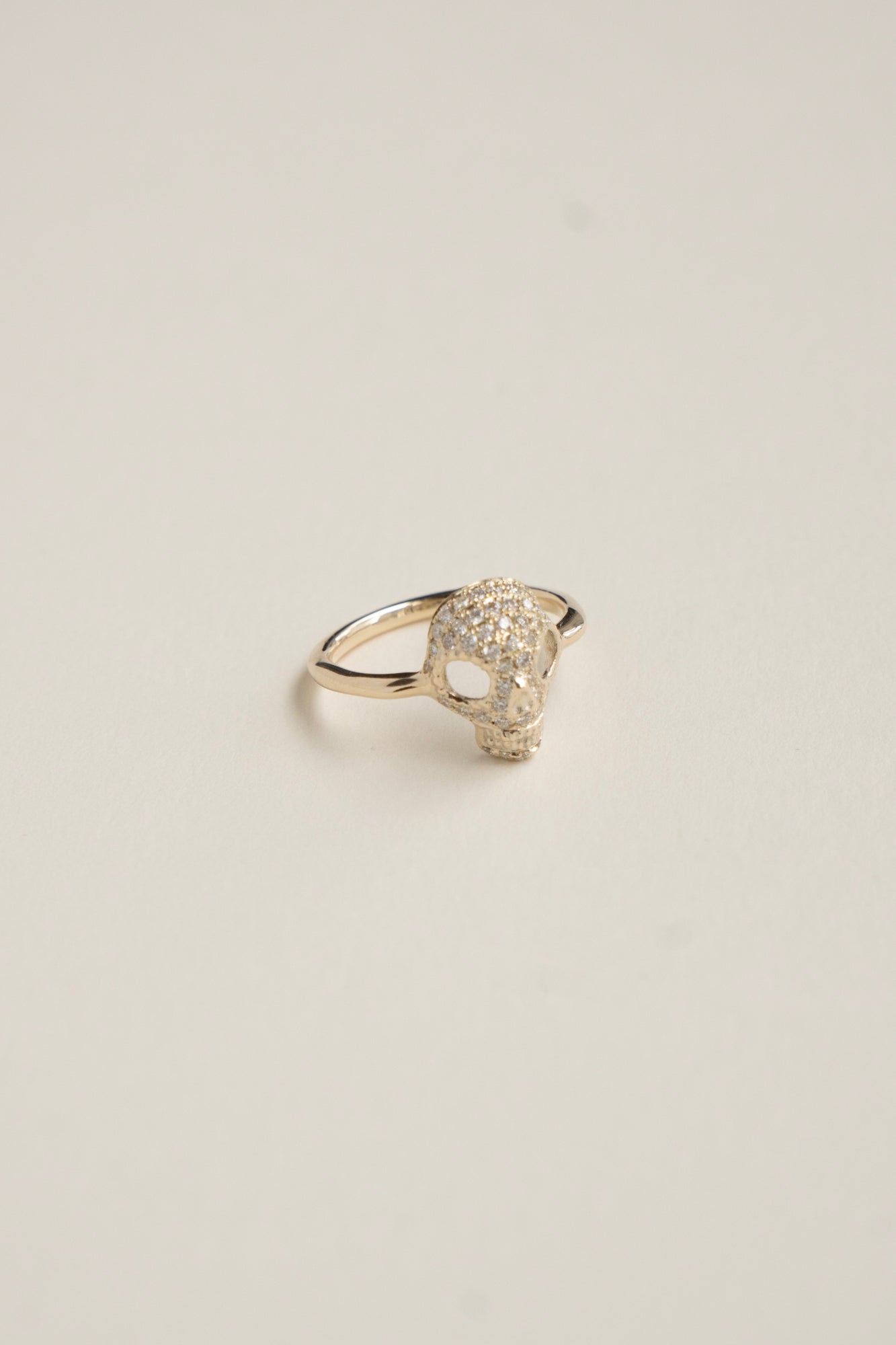 PALA Sweet Sugar Skull Pave Diamond Pinky Ring /K10