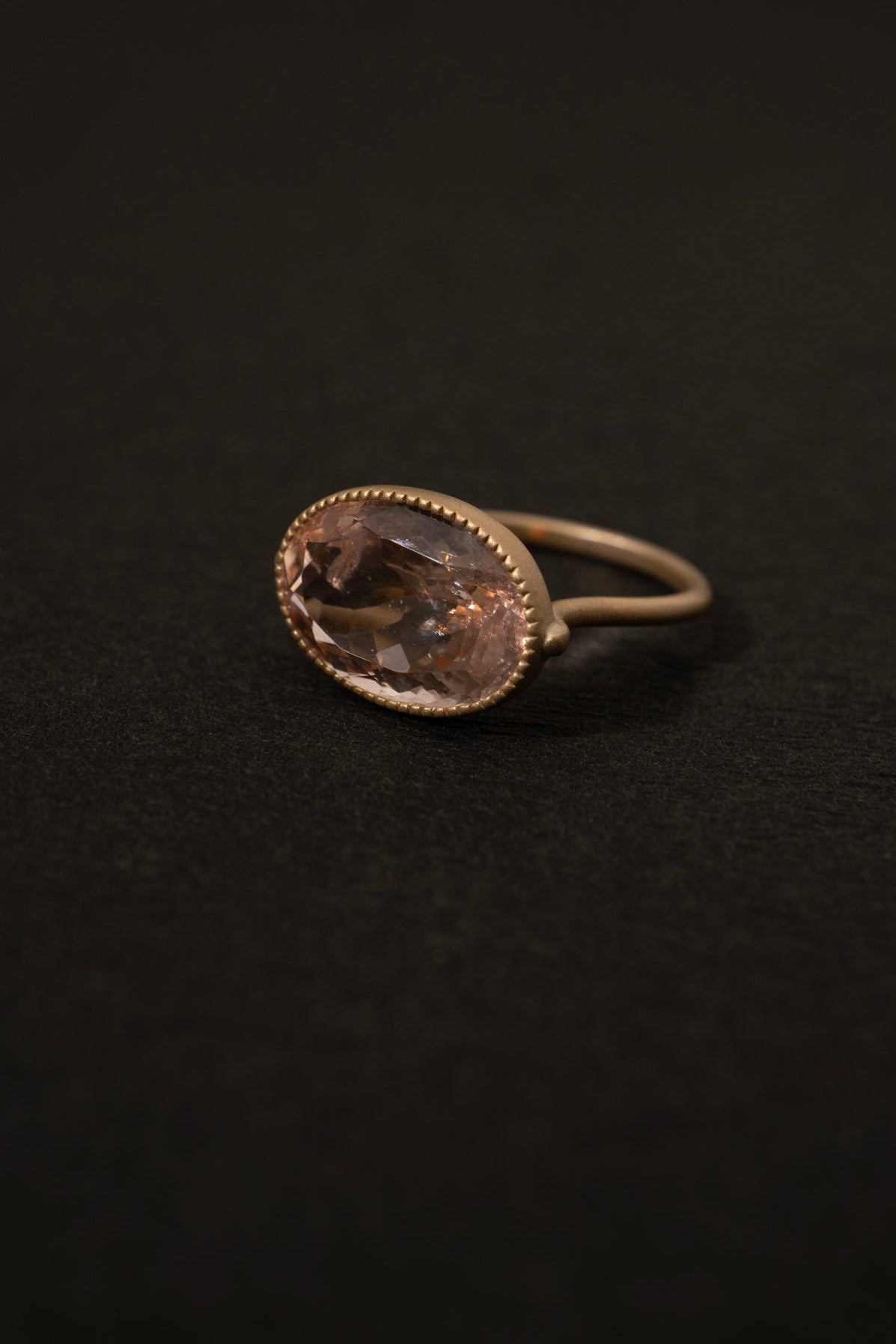 MONAKA jewellery Milgrain Morganite Ring /K18