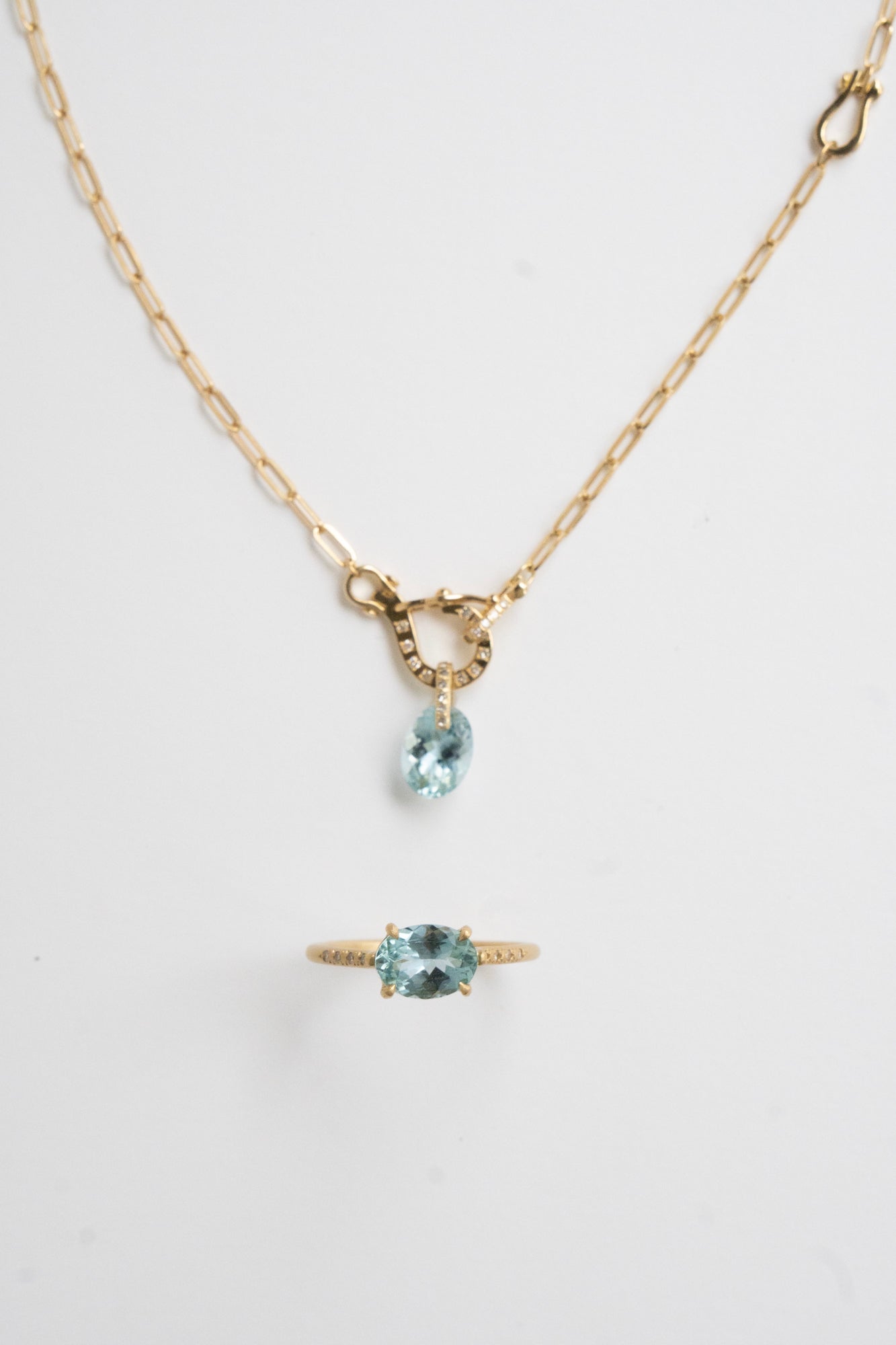 MONAKA jewellery Hibiki Aquamarine Pendant Charm Top /K18