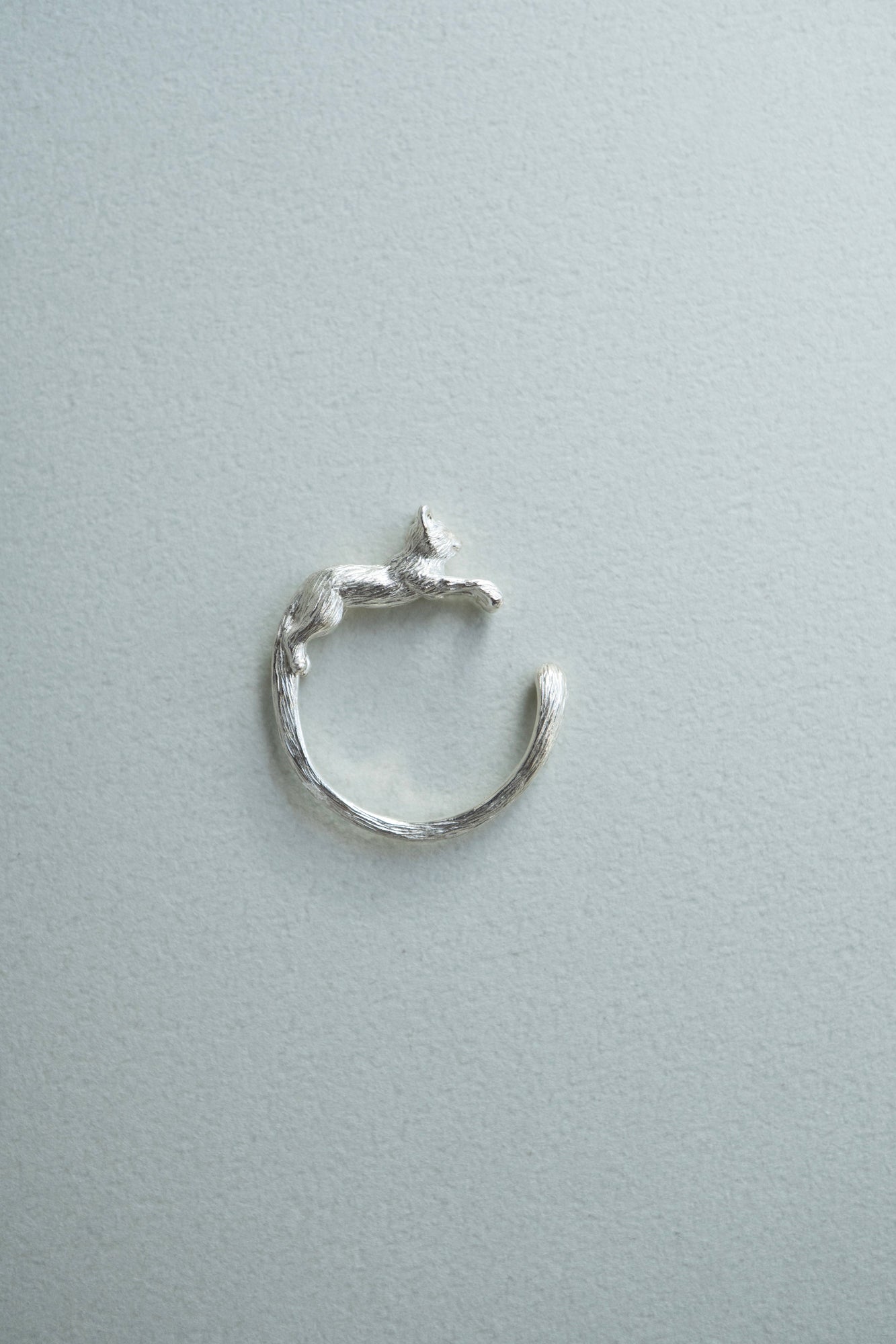 simmon Cat & Diamond Ring /Silver